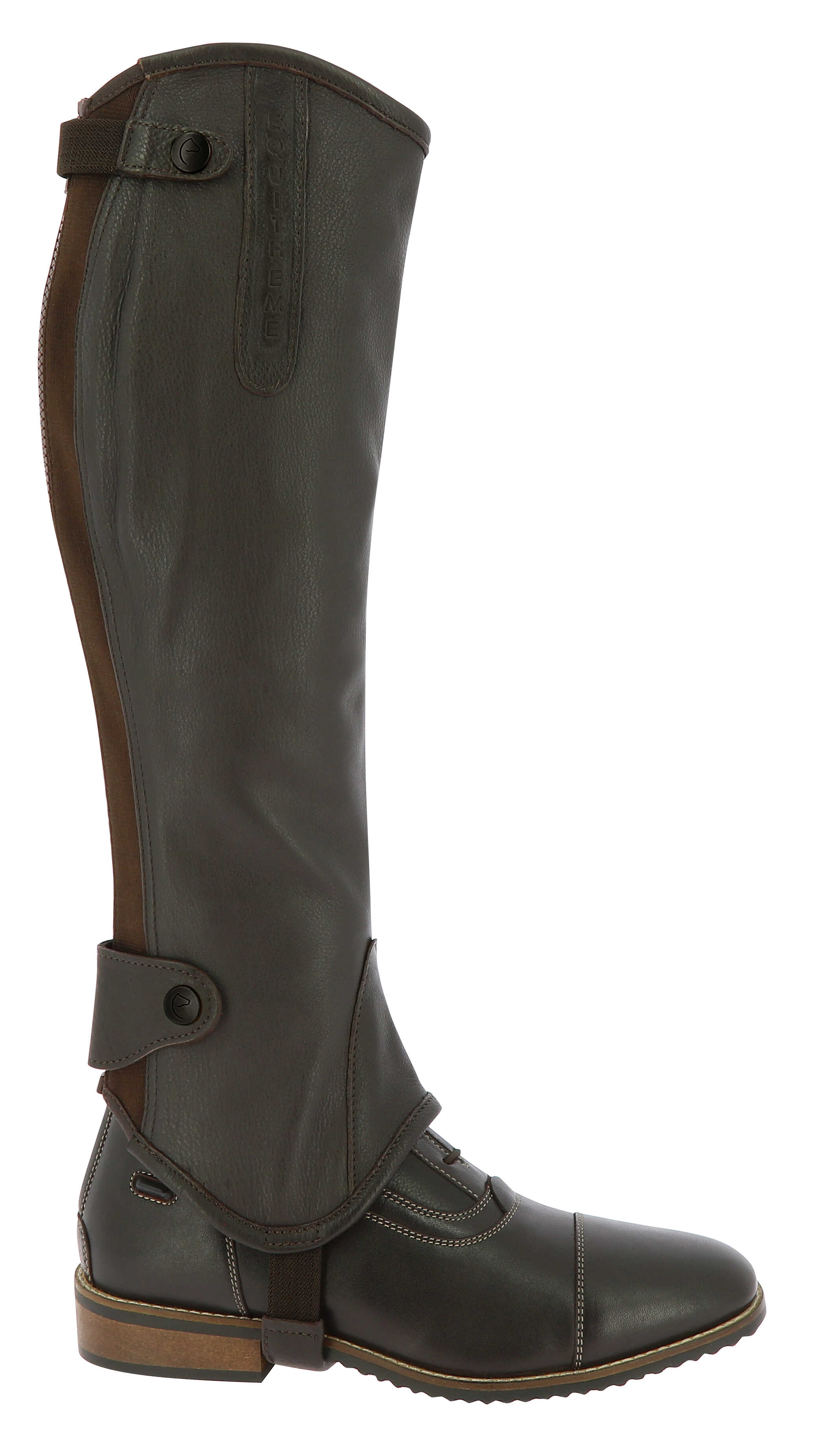 Equitheme Soft Half Chaps, Tall Brown - 3