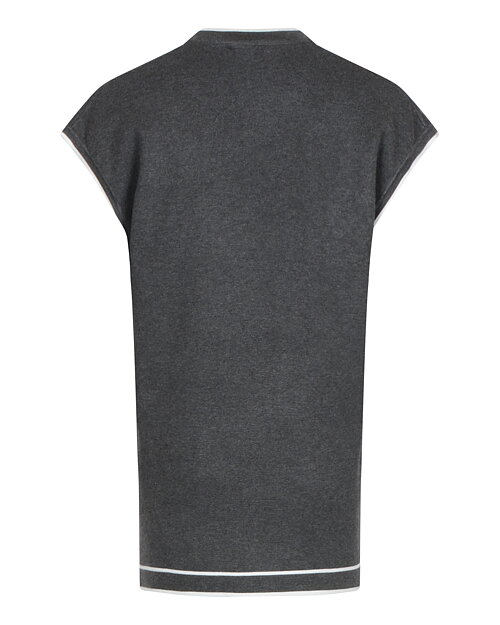 Väst lång grå med offwhite detaljer - 2