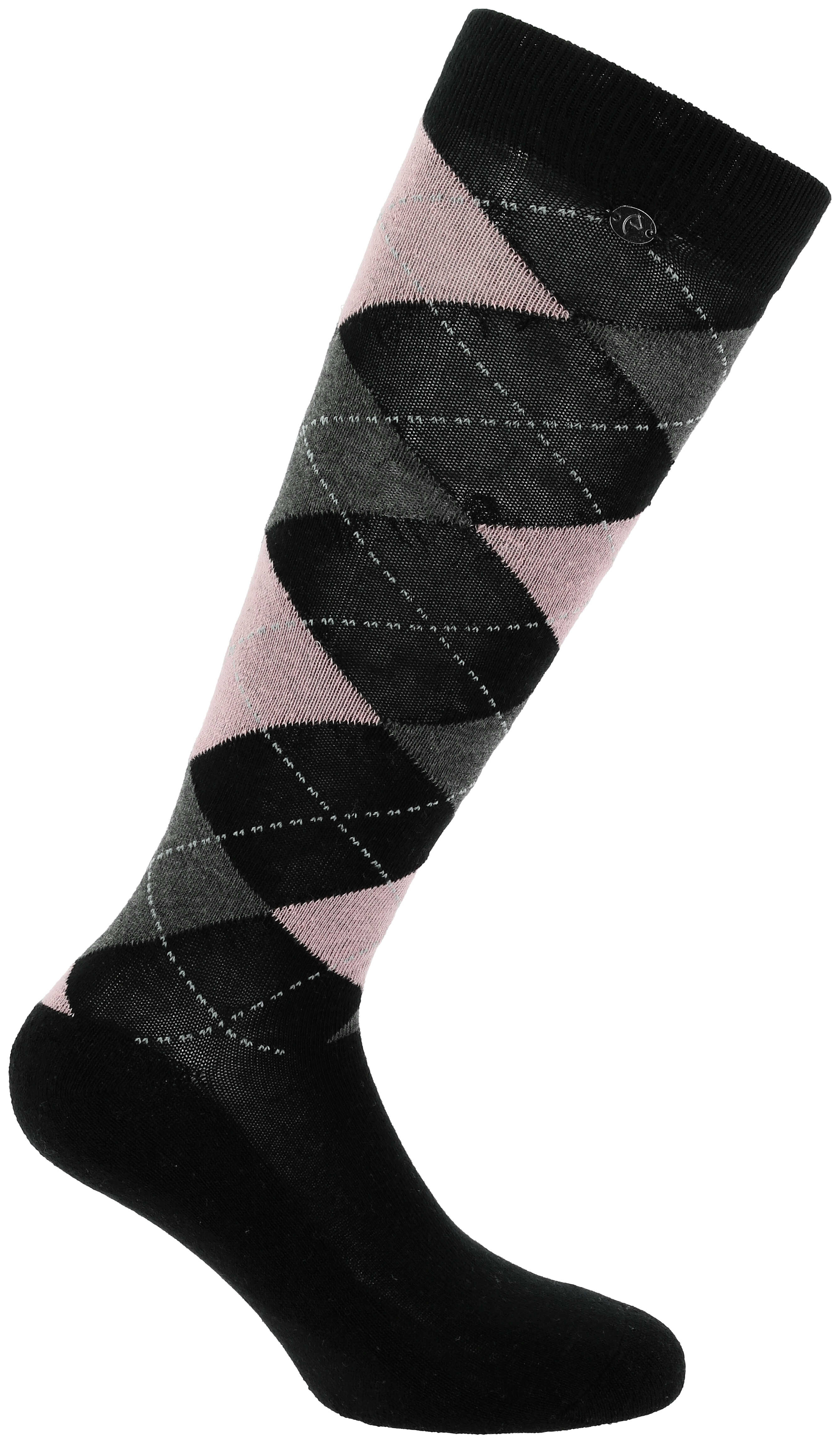 Equithème Argyle Ridstrumpor Svart/Dusty Pink, 35/38