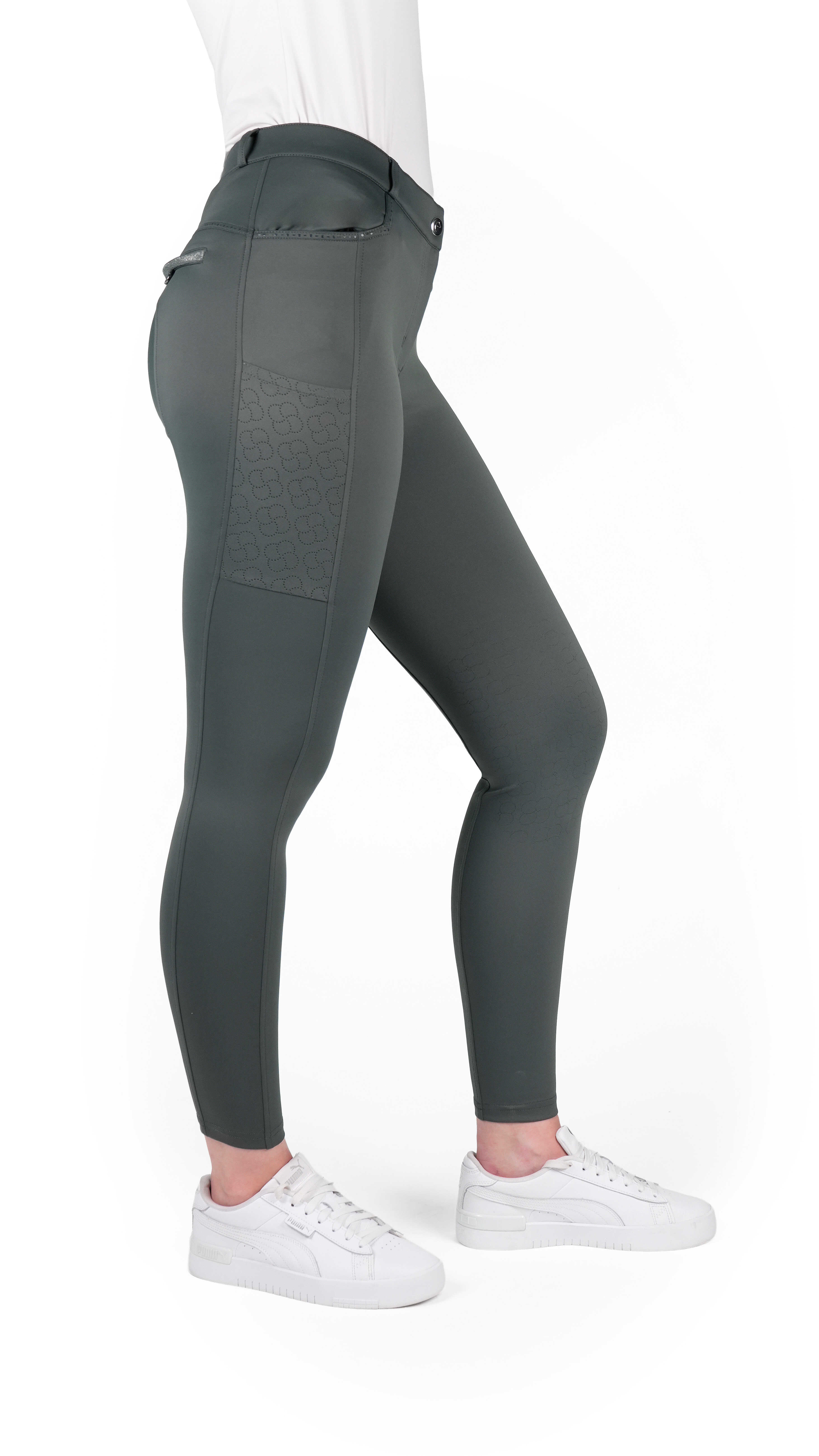 Equithème Capucine Ridbyxor Grå-grön (34)