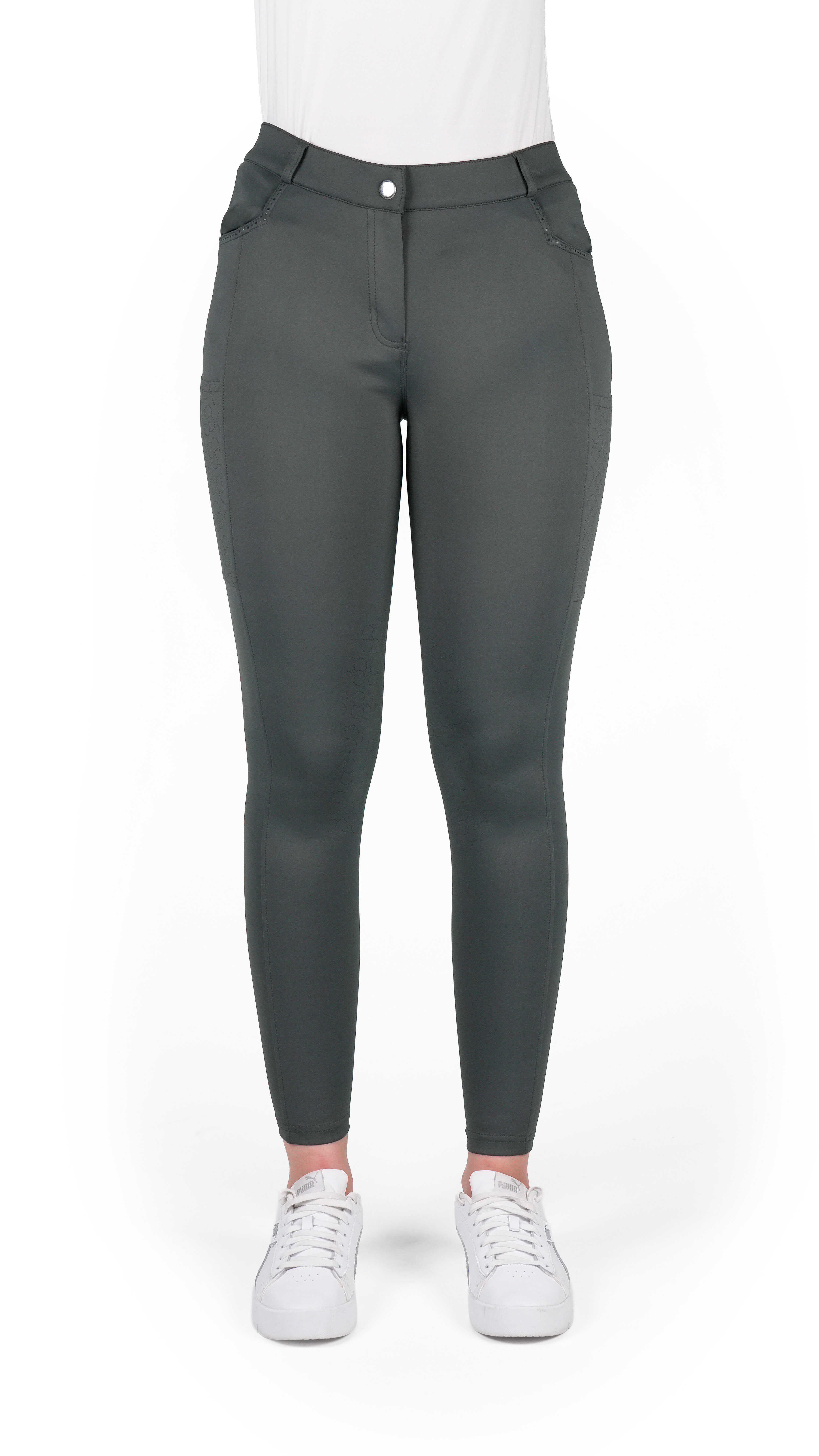 Equitheme Capucine Ridbyxor Grå-grön - 5