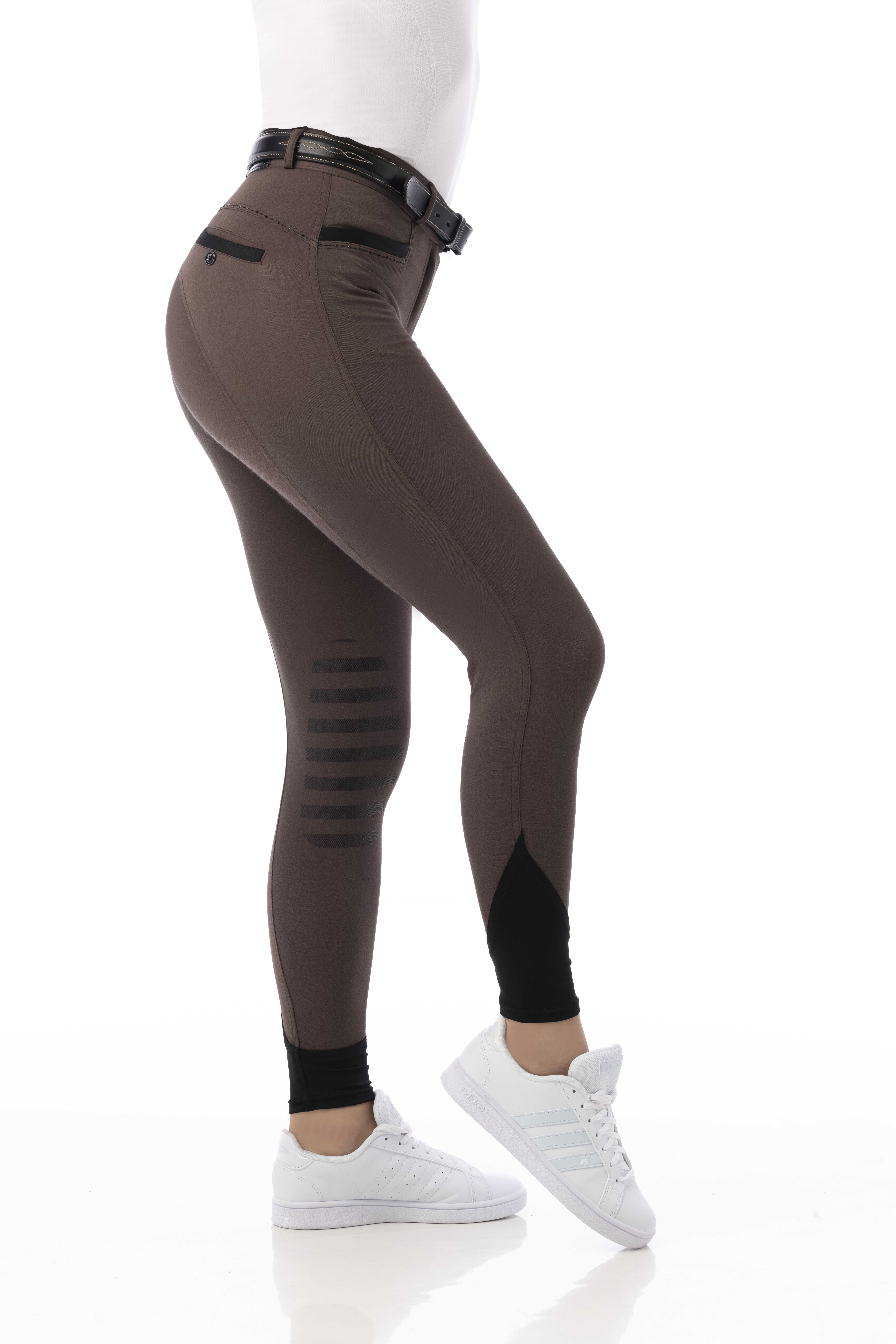 Equitheme Kids Safir Riding Breeches Brown/black - 3