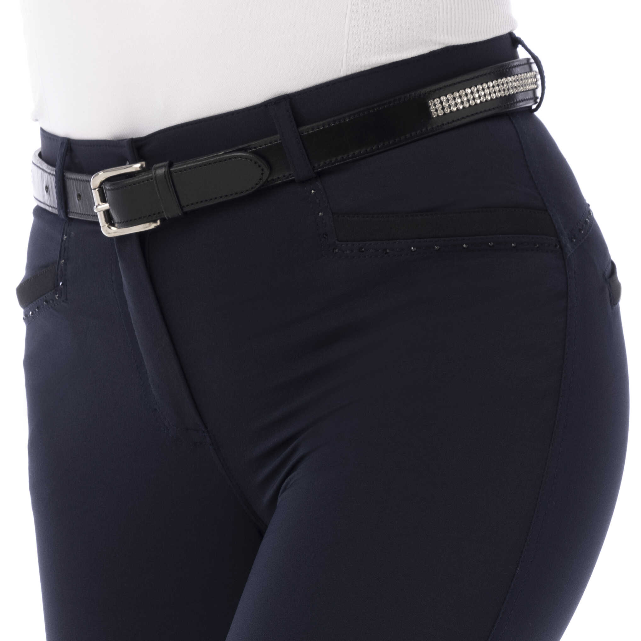 Equitheme Kids Safir Riding Breeches Navy blue/black - 3