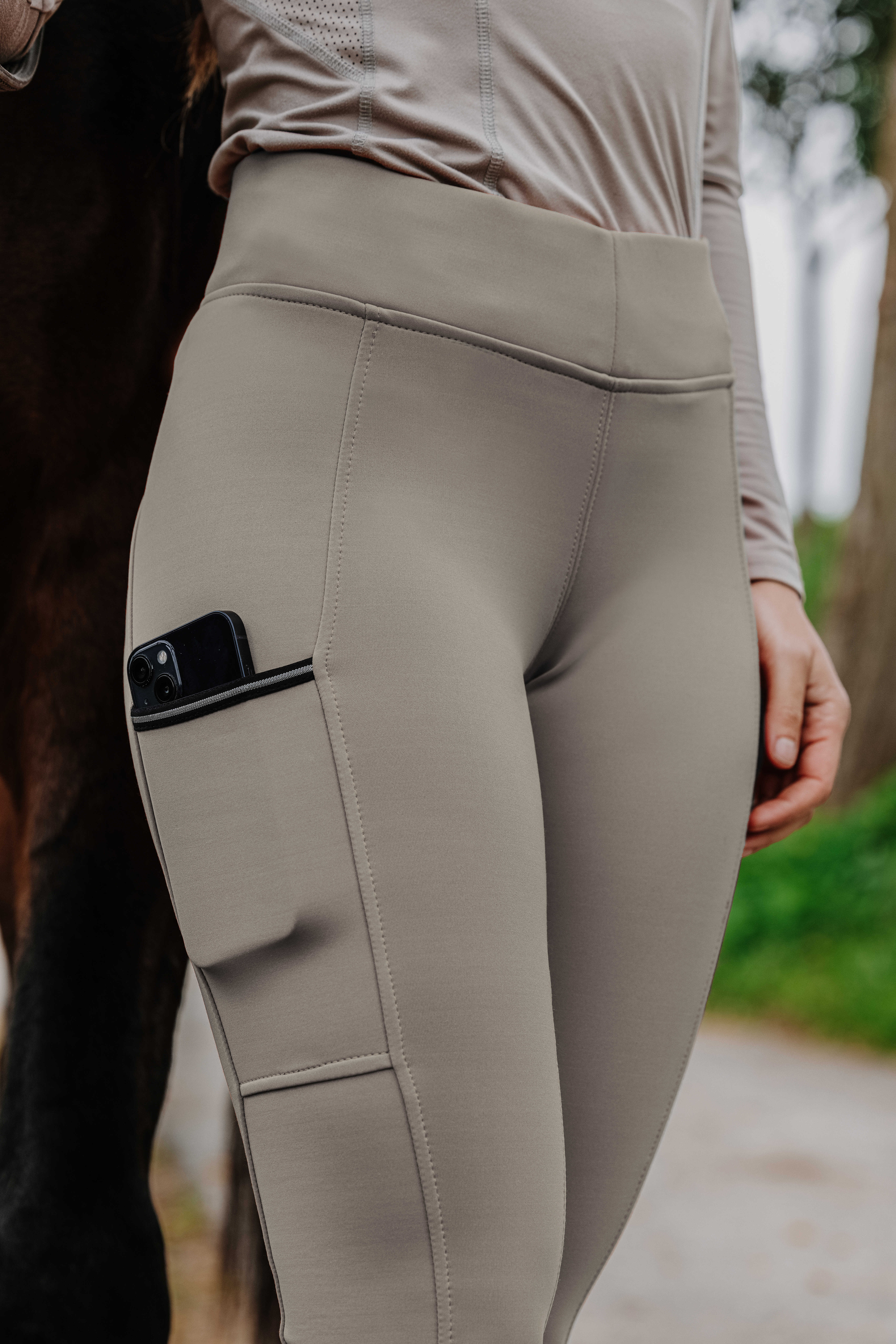 Equitheme Brigitte Silicone Full-Seat Riding Tights Taupe - 3