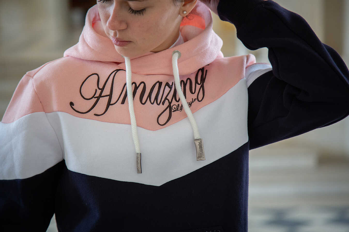 Pénélope Artemis Hoodie Navy/white/pink - 6
