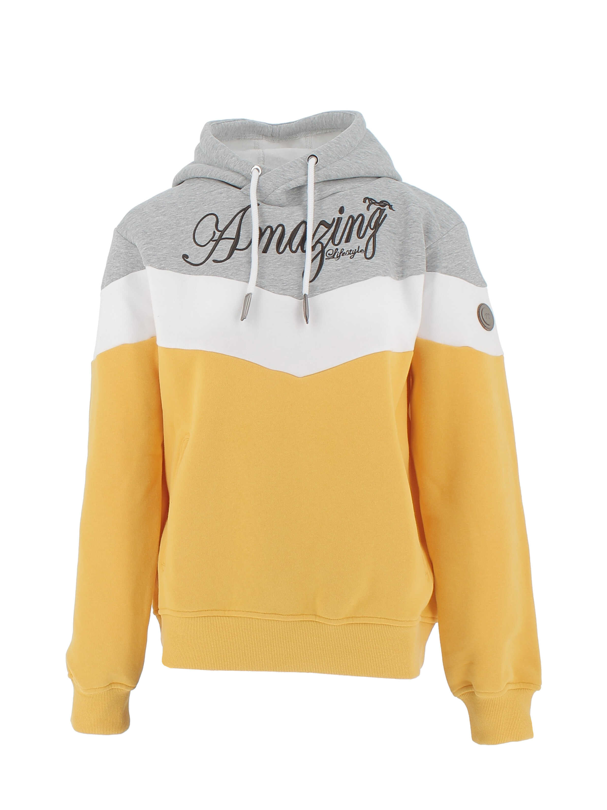 Penelope Artemis Hoodie Gul/Vit/Grå (XS)