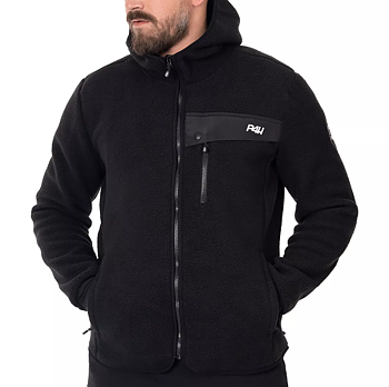P4H Fleece Pilejacka med huva Svart