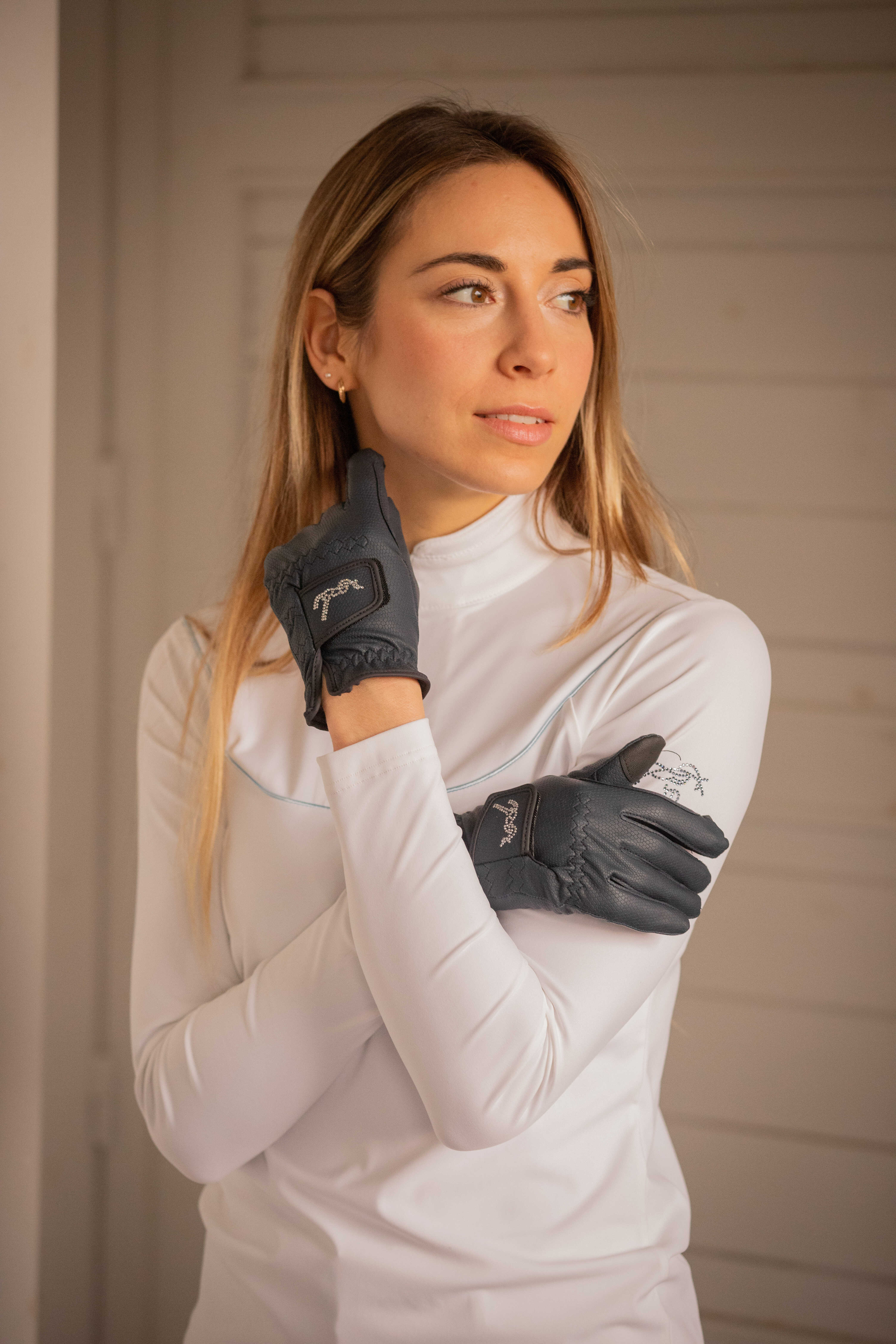 Penelope Lyoni Riding Gloves Navy blue - 3