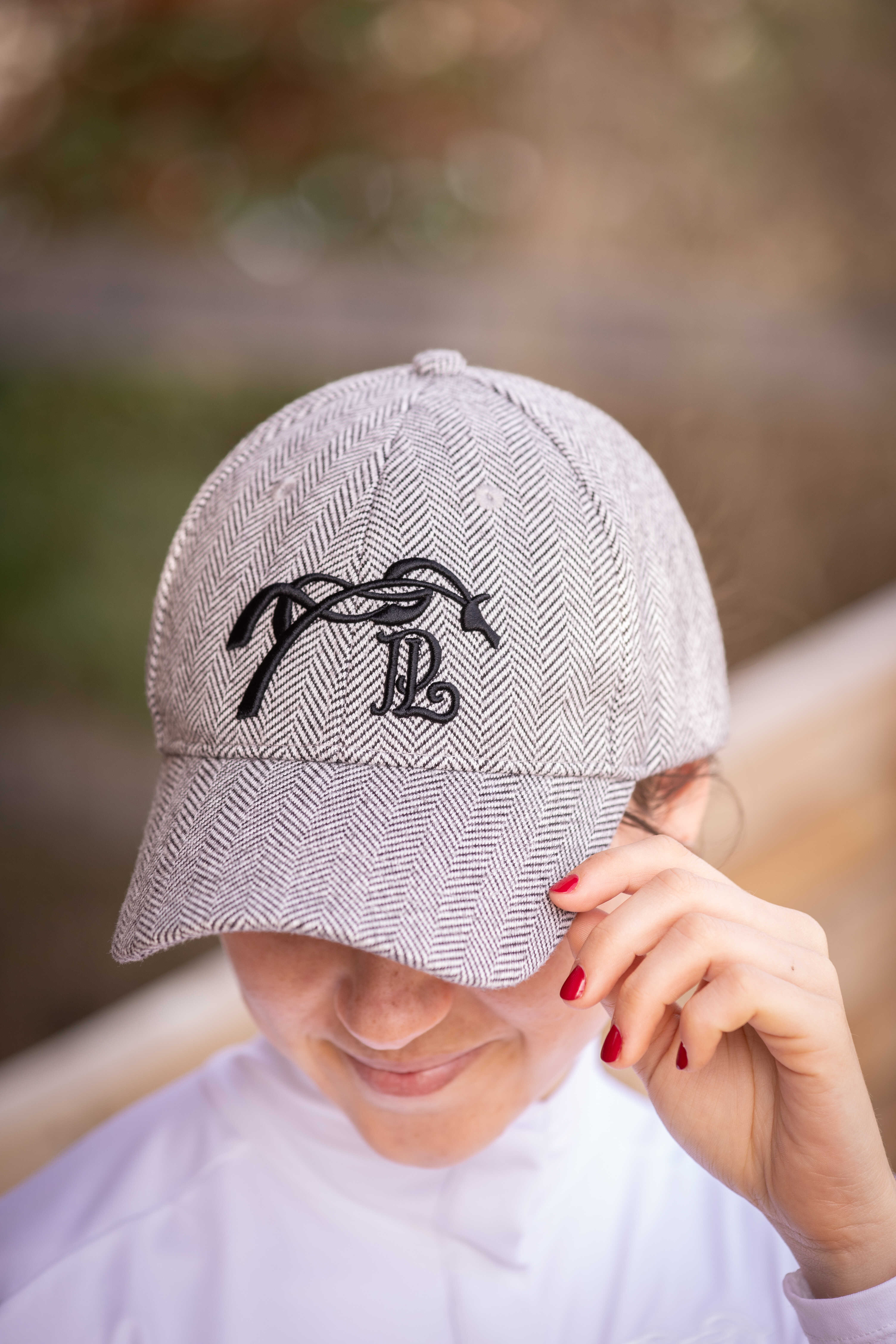 Penelope Naomi Chevron Cap Black
