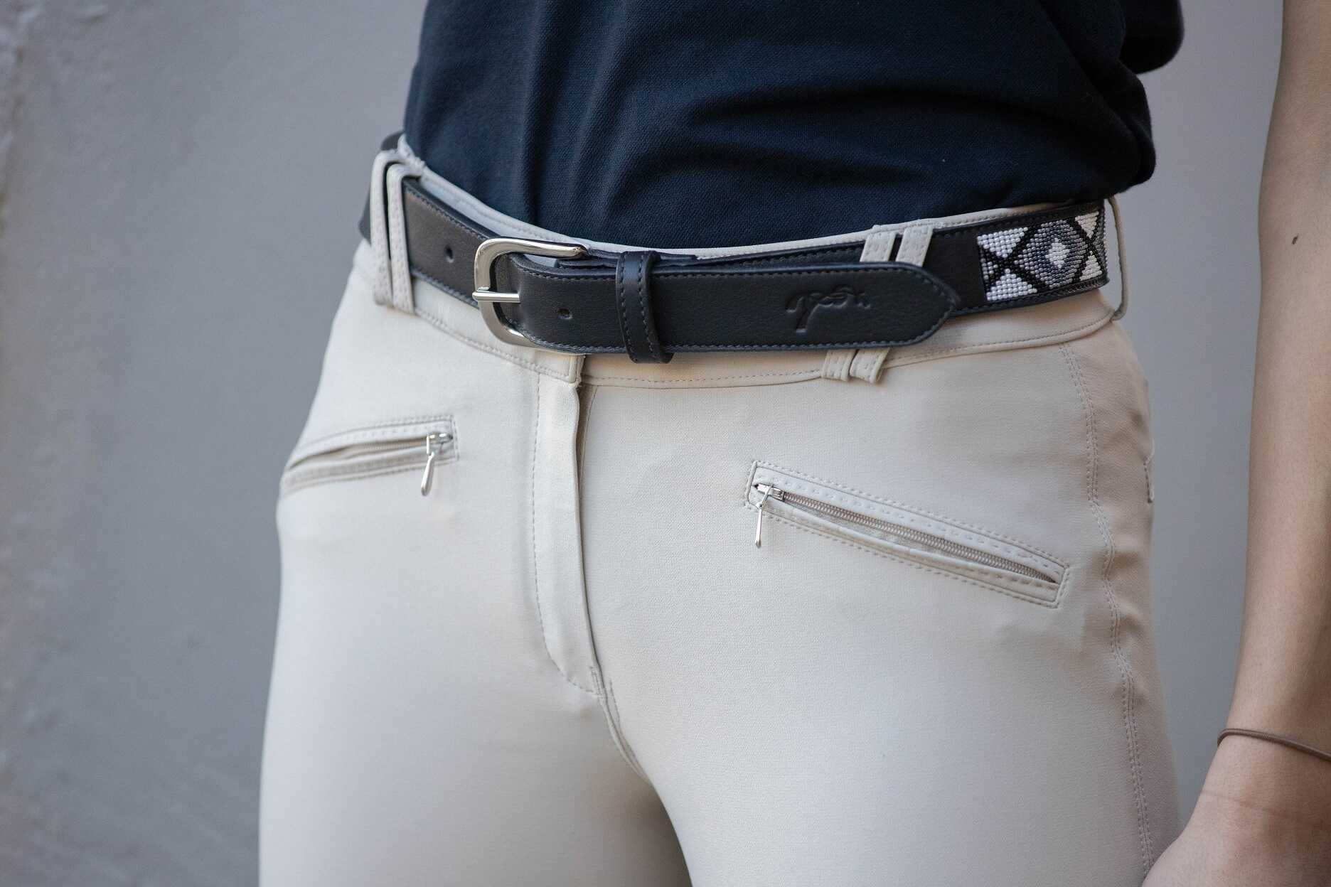 Penelope Pearl Belte Svart/Hvit - 2