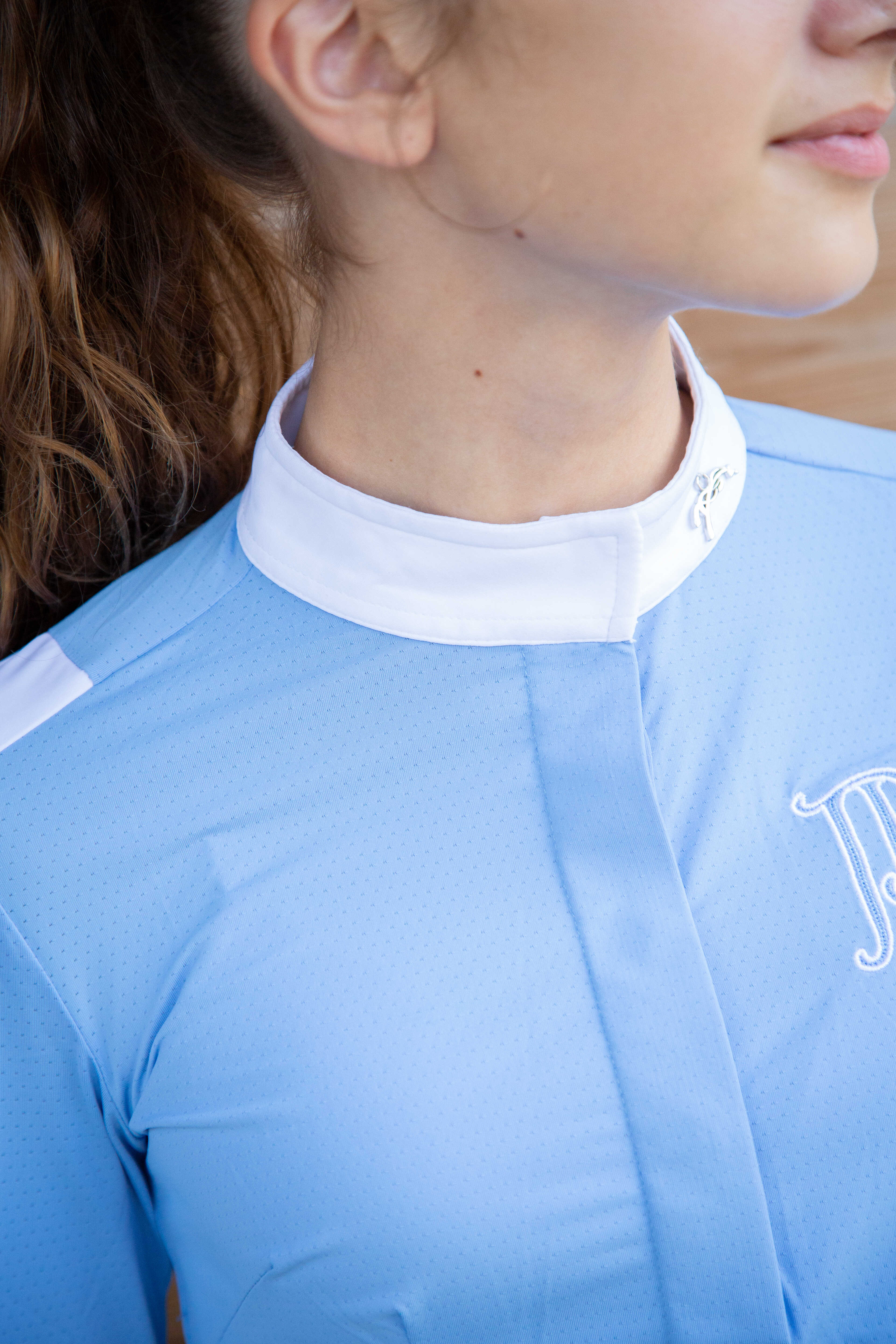 Pénélope Kids Showshirt Tävlingstopp Ljusblå, 12-14 år - 5