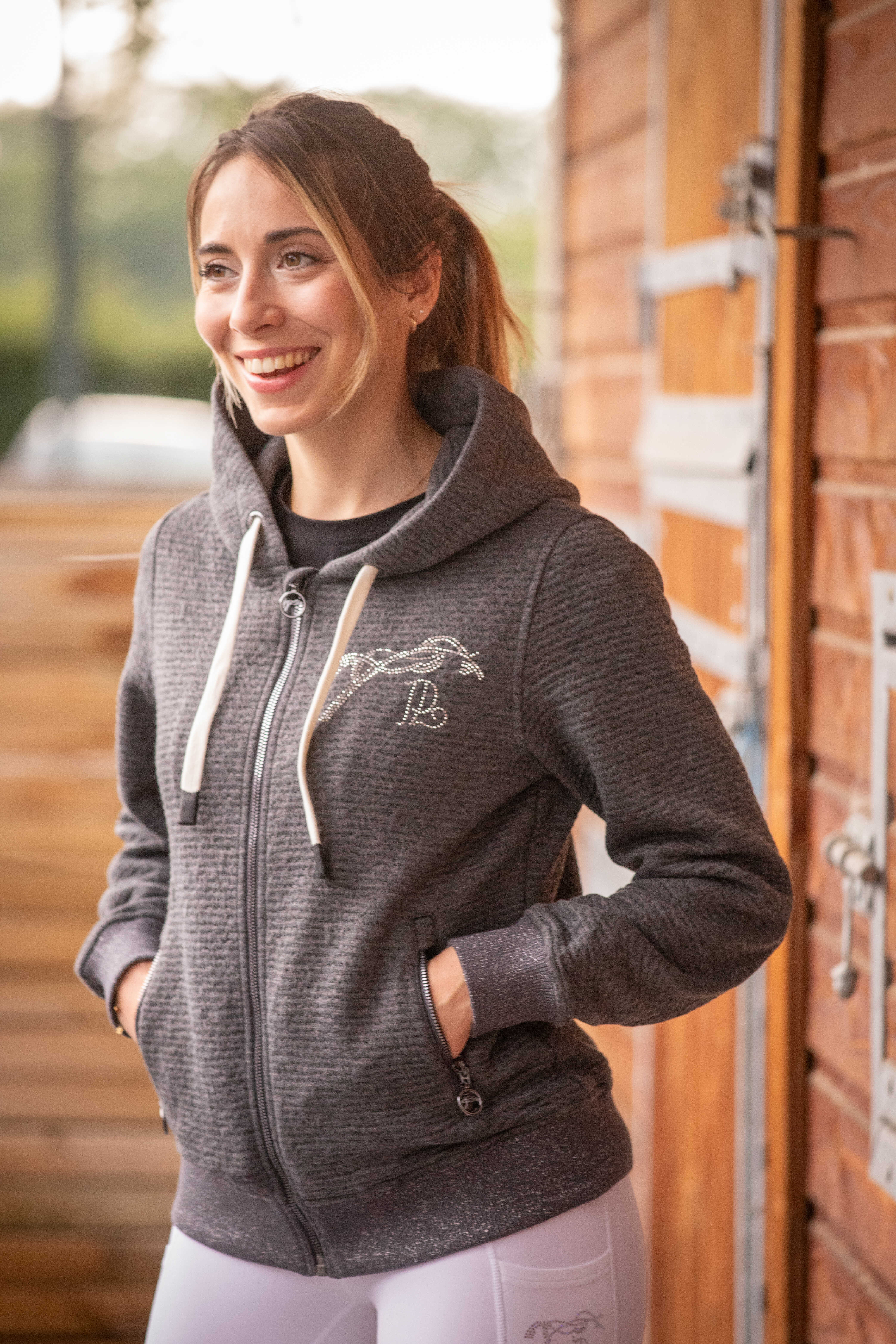 Penelope Tressy Hoodie Dam Grå