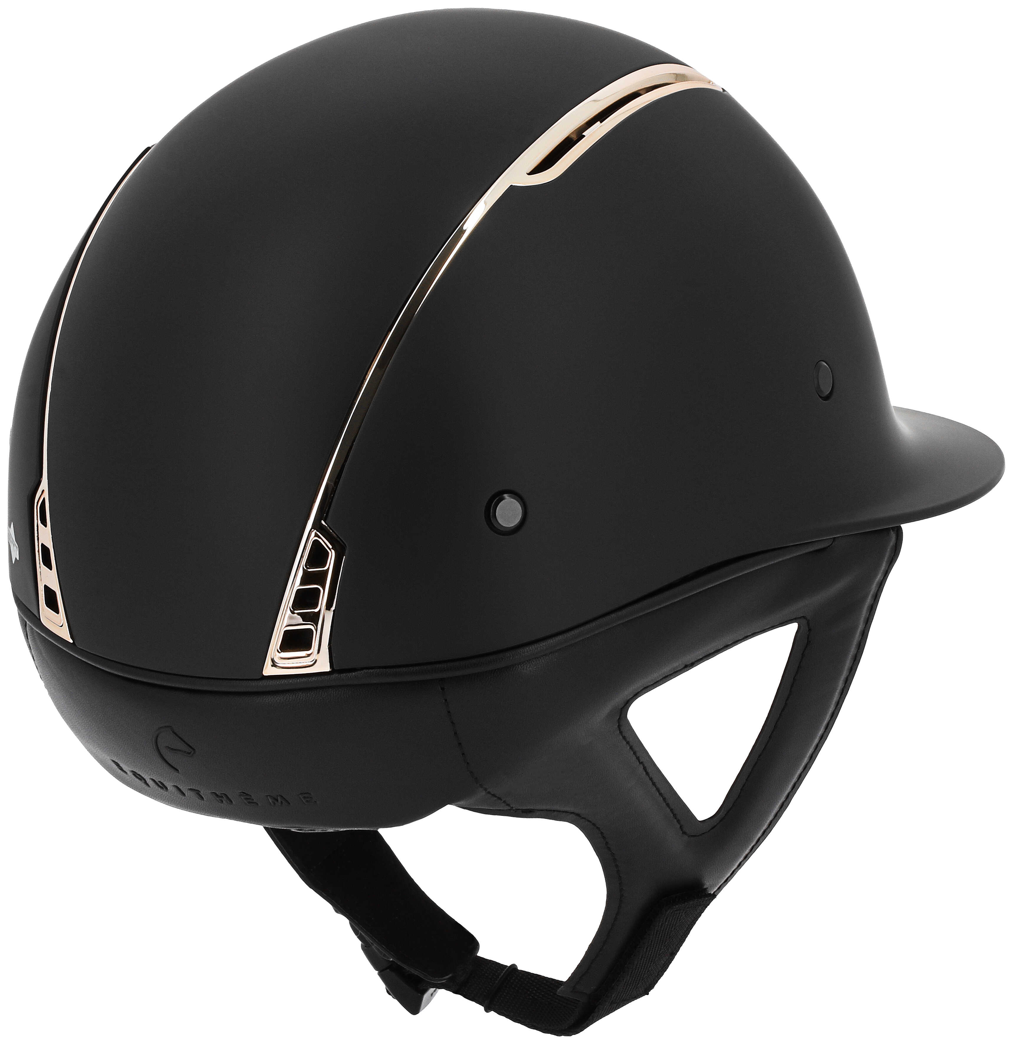 Equitheme Soazy Ratsastuskypärä Visiirillä - Rosé Chrome Details Musta/Rosé - 2