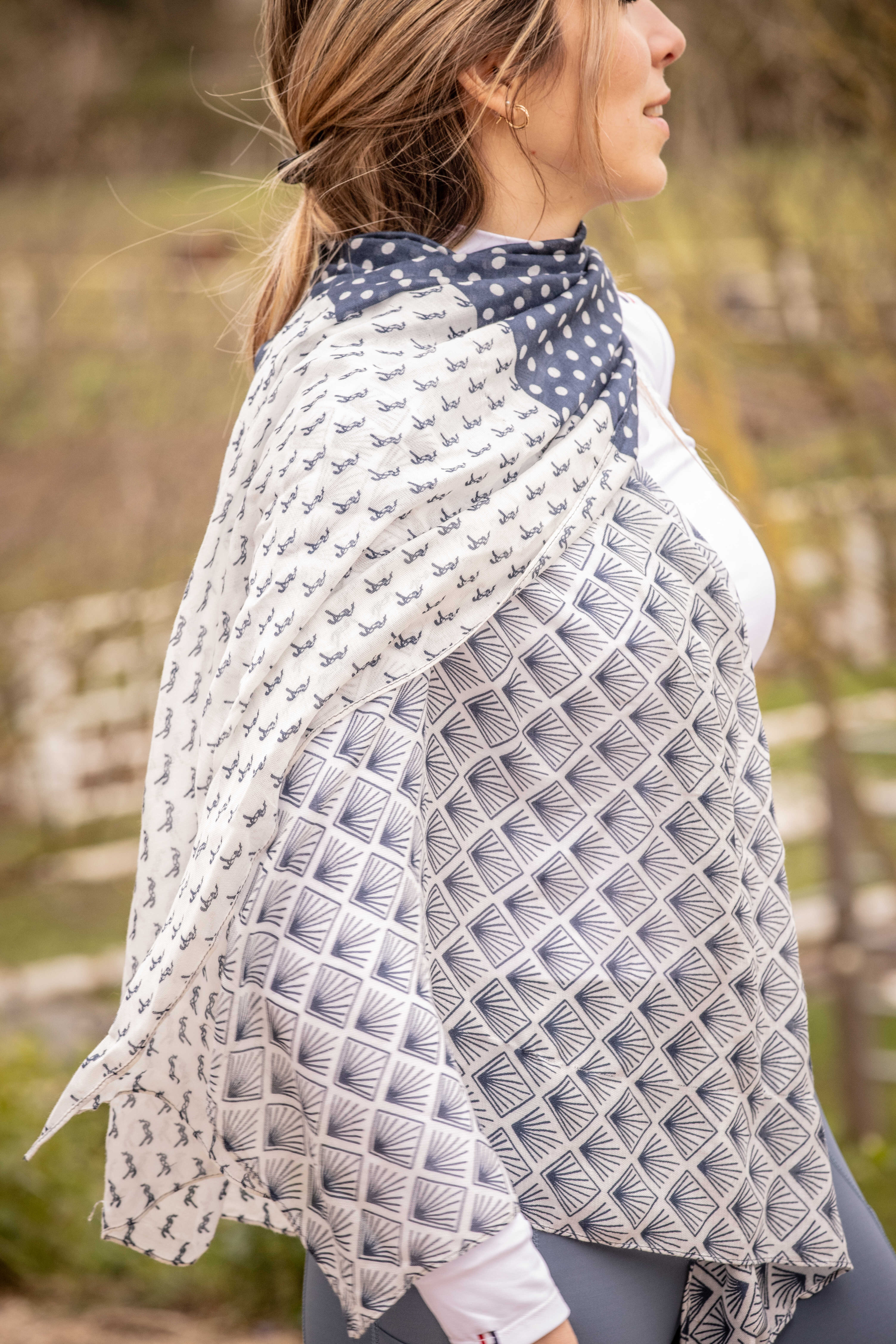 Pénélope Alix Scarf Grey/Ecru - 3