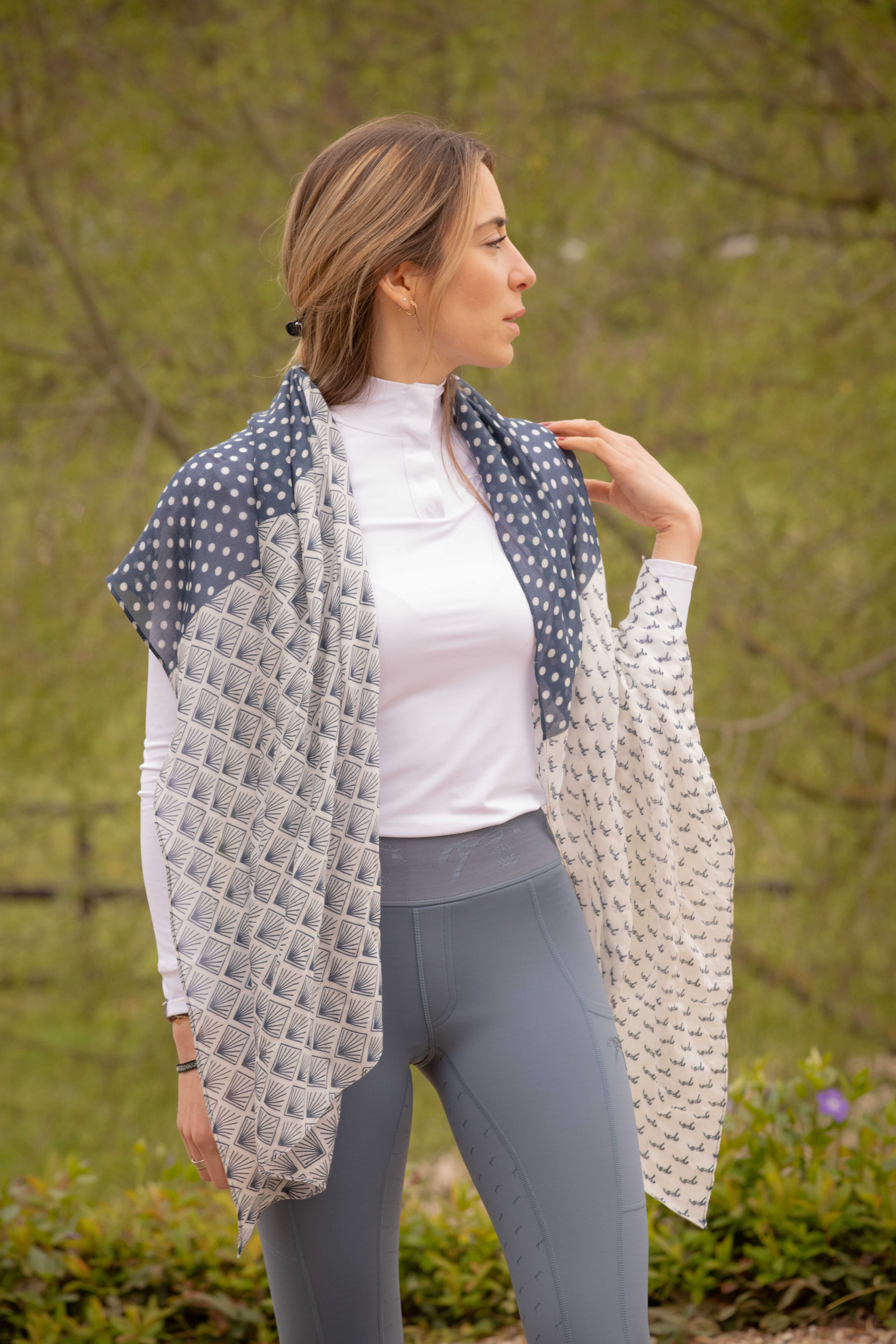 Pénélope Alix Scarf Grey/Ecru - 2
