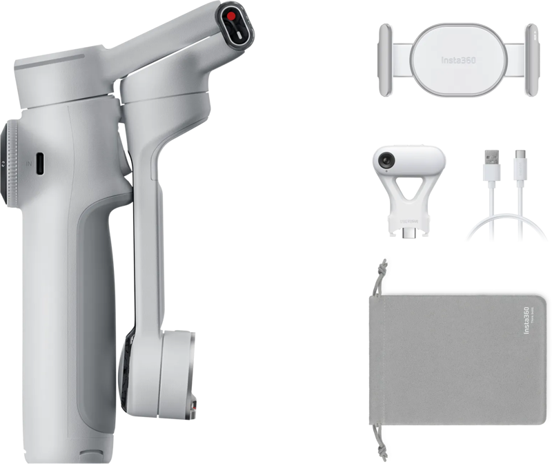 Insta360 Flow 2 Pro AI Tracker Bundle (Stone Gray) - 9