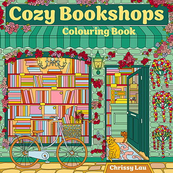 Cozy Bookshops : Colouring Book - Målarbok med motiv från verkliga bokhandlar