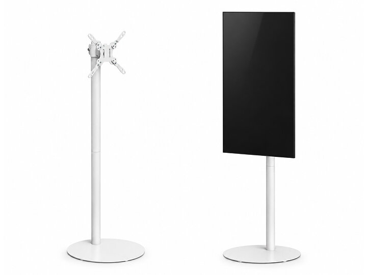 M Pro Series Single Pole Floorbase 2 White