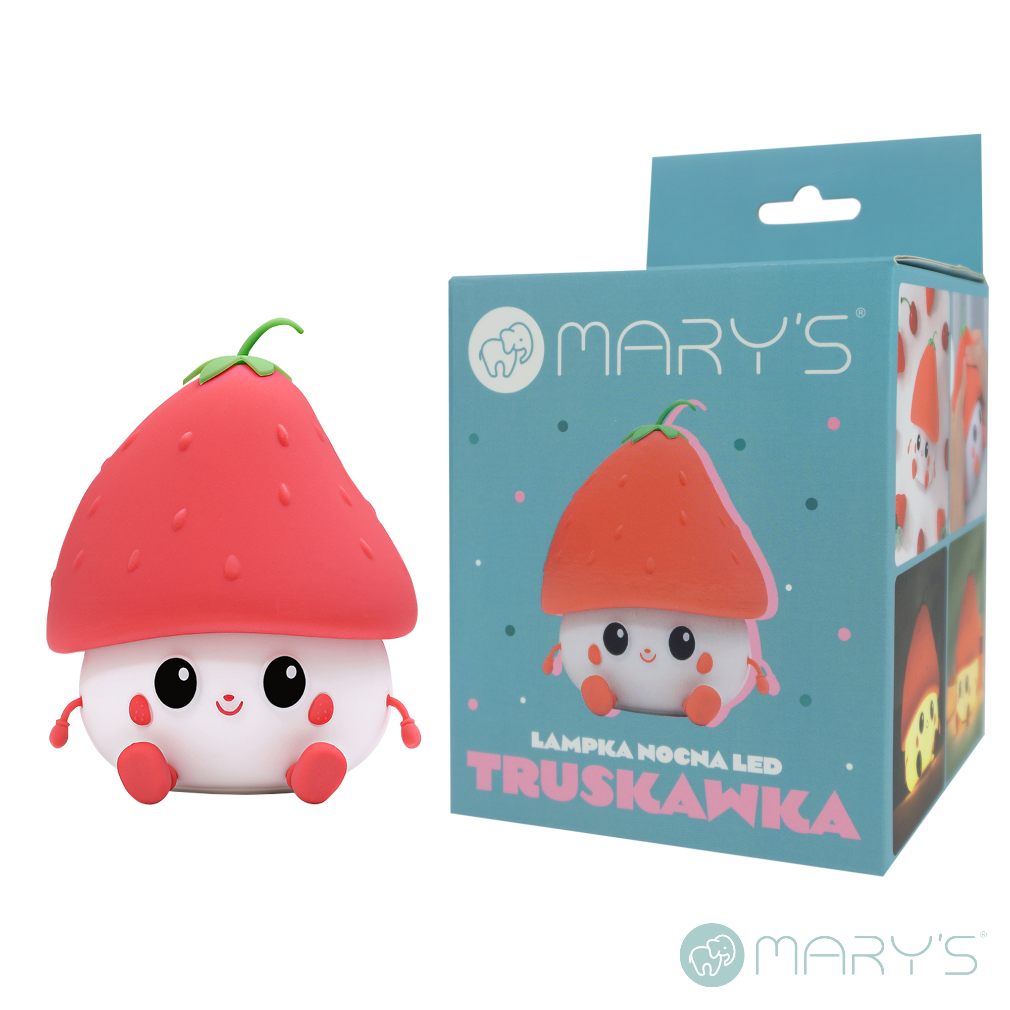 Mary's LED nattlampa - Jordgubb - 2