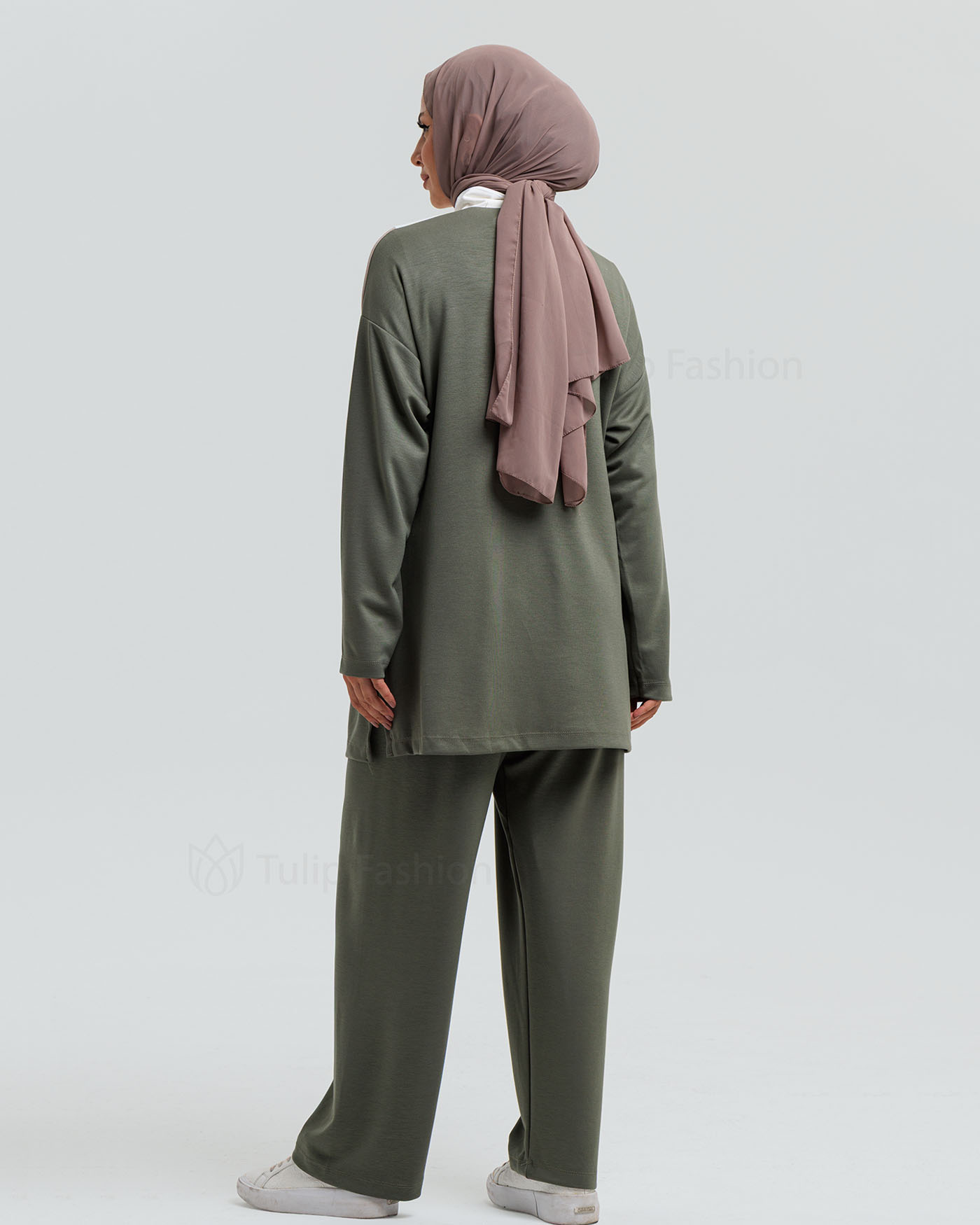 Tunic set with pants - Pistachio Green - 3