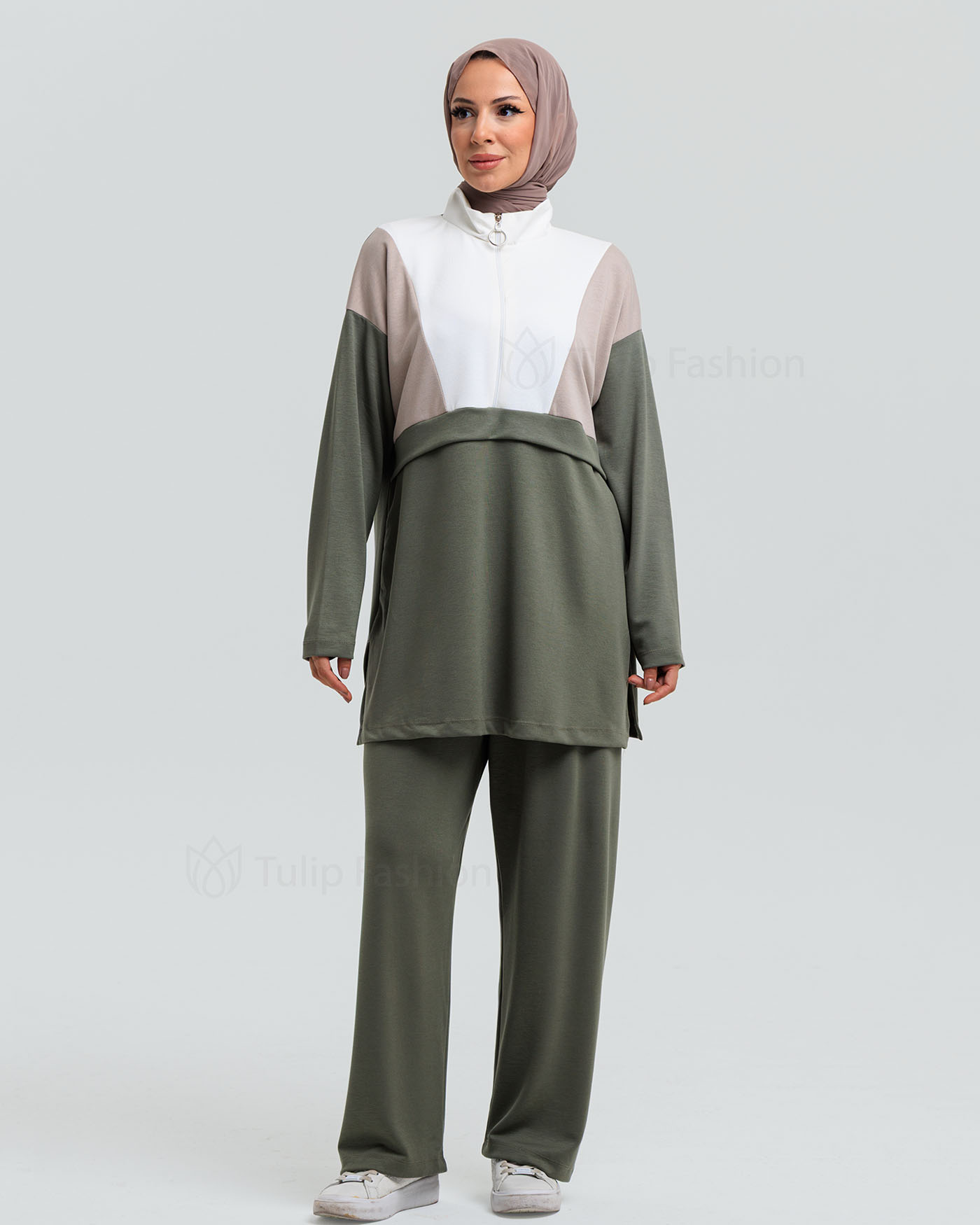 Tunic set with pants - Pistachio Green