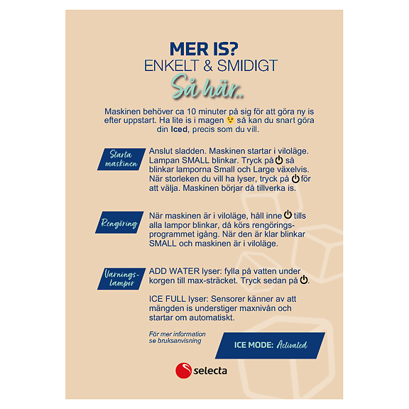 Mer is?  A5 skylt med hjärtstöd