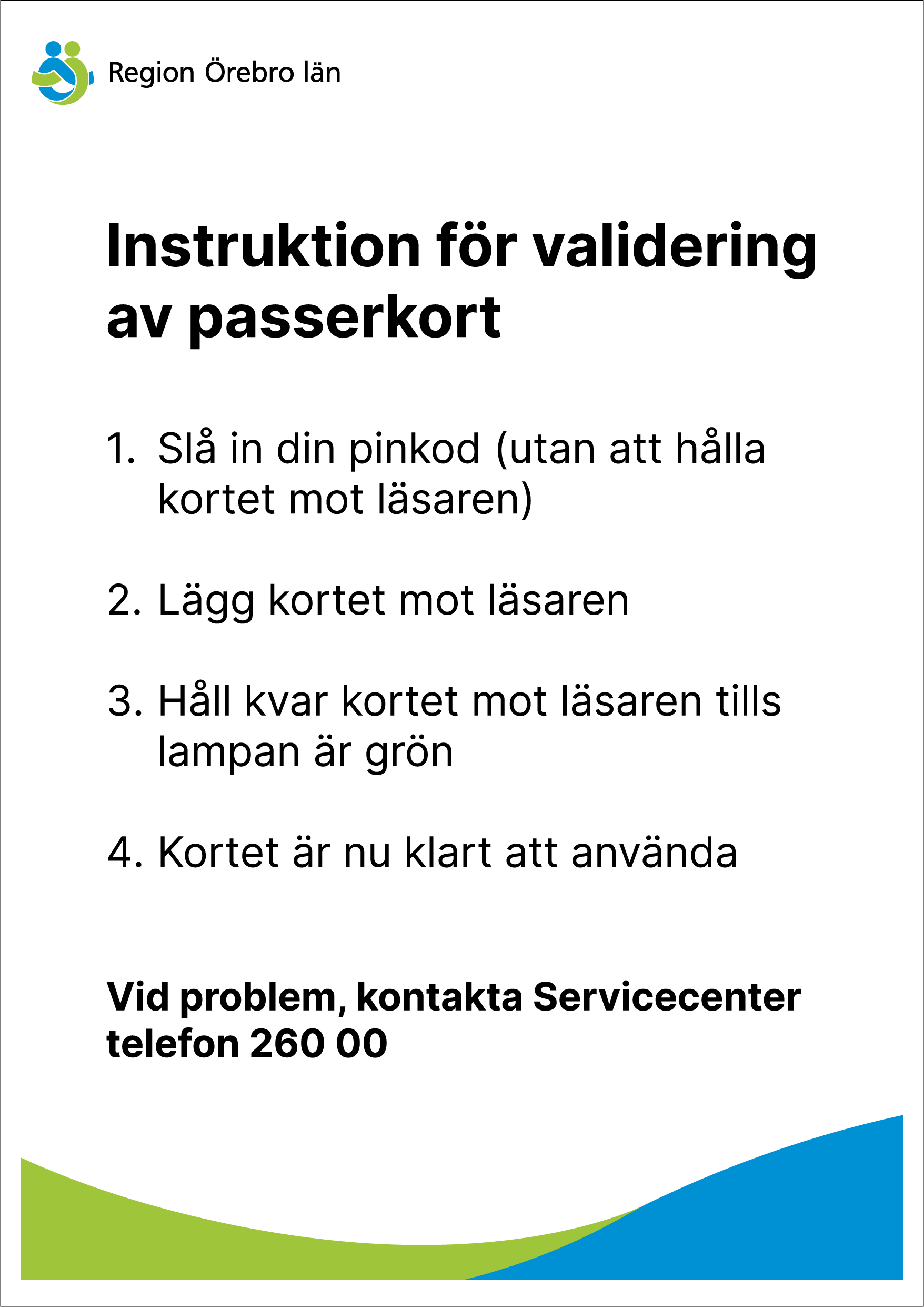 Instruktion för validering av passerkort