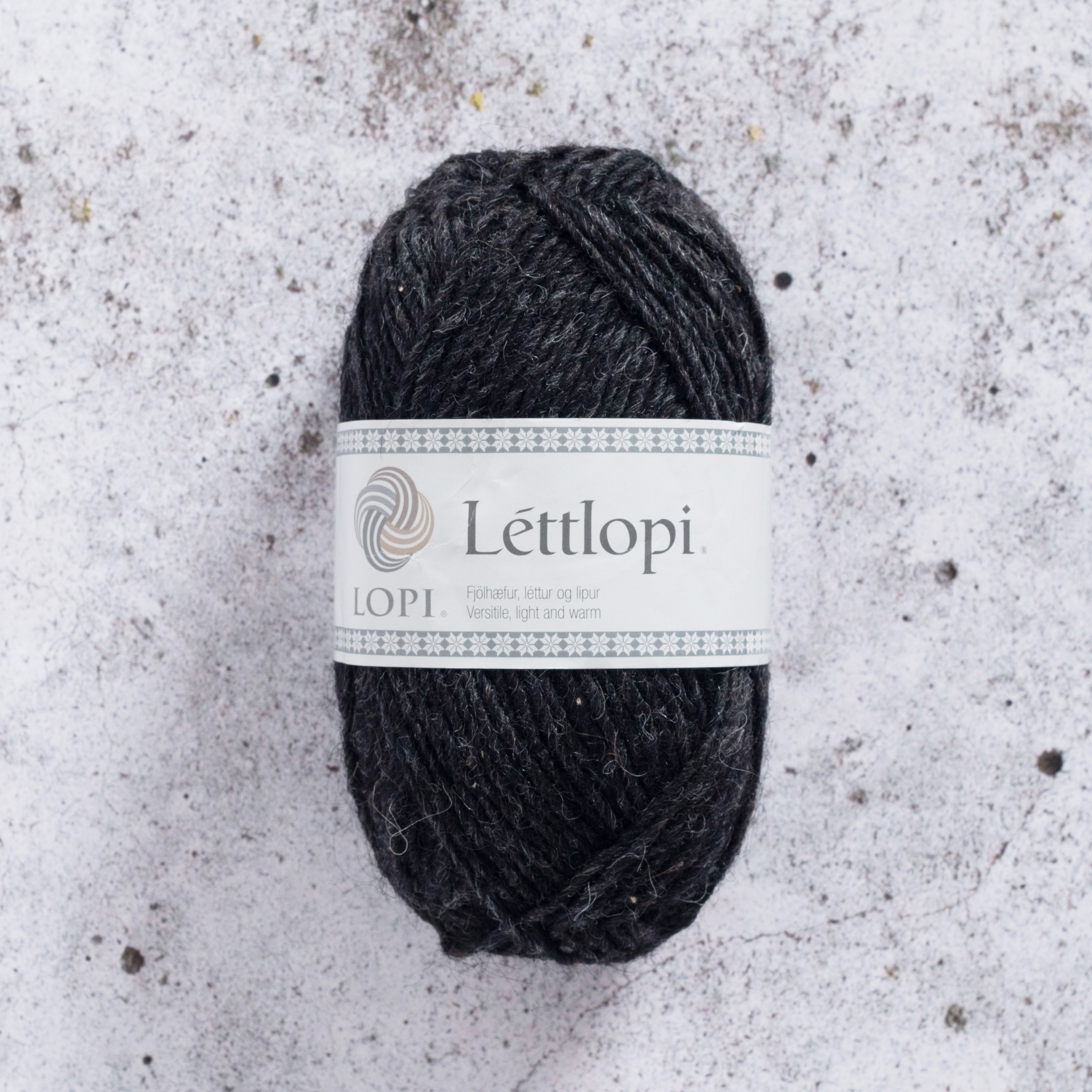 Lettlopi 50 g Black Heather 10005 Stickfasthet 18 m/10 cm