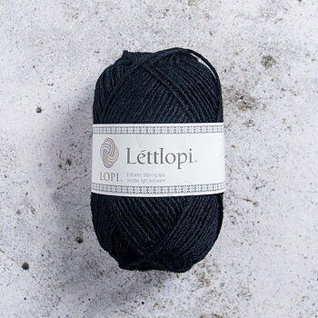 Lettlopi 50 g Black 0059 Stickfasthet 18 m/10 cm