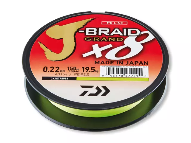 Daiwa J Braid Grand X8 Chartreuse