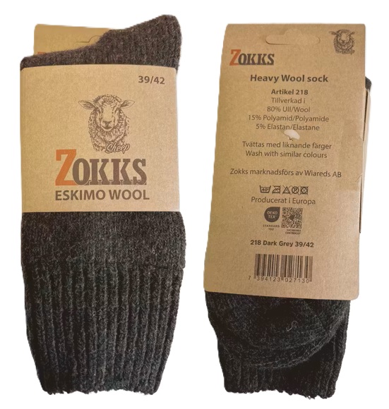 Raggsocka Eskimå Mörkgrå - 2