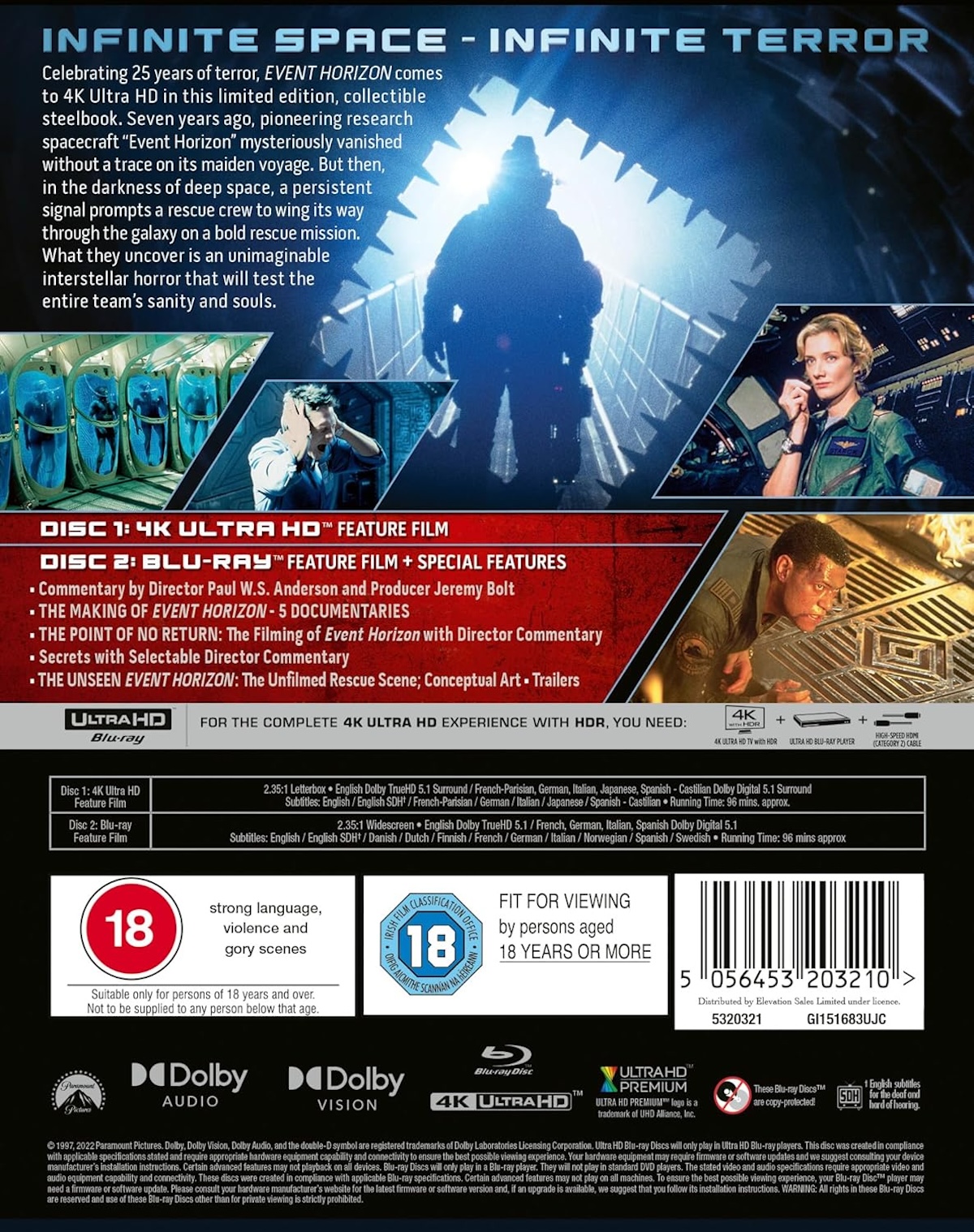 Event Horizon (Limited Edition) (ej svensk text) (4K Ultra HD + Blu-ray) - 2
