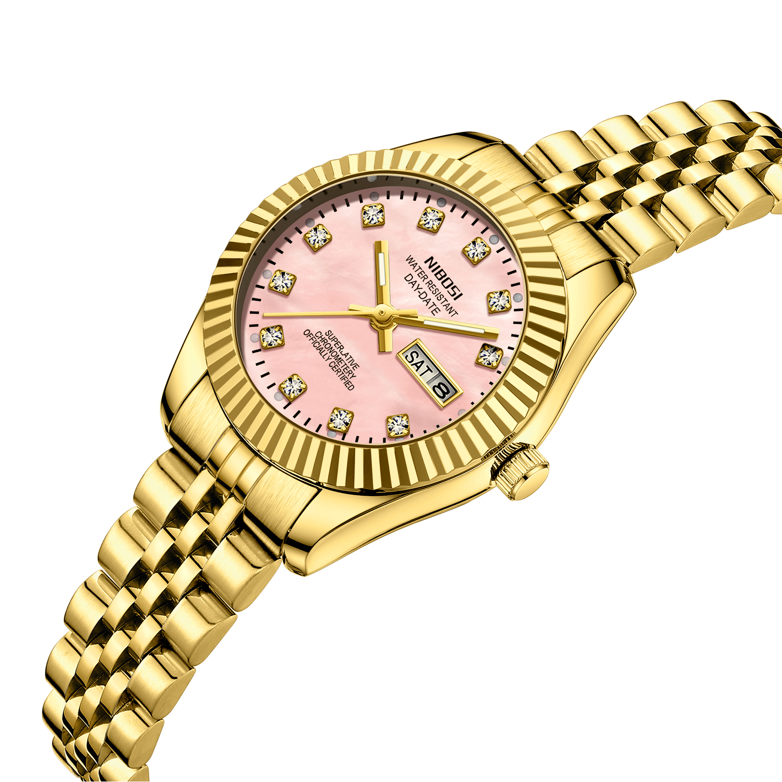 Nibosi Millbury Day-Date Gold Pink - 2