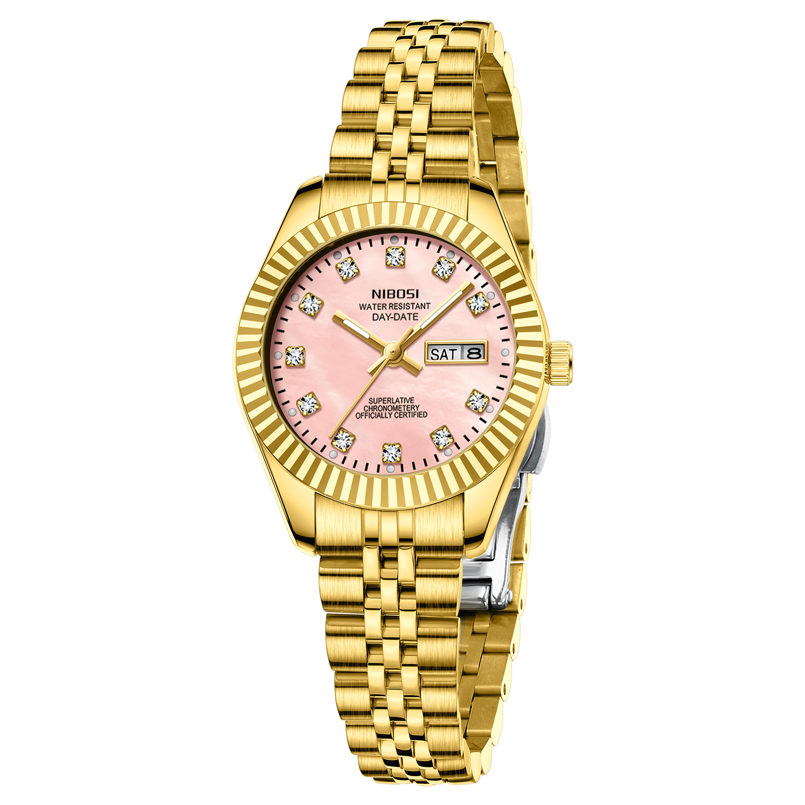 Nibosi Millbury Day-Date Gold Pink - 3