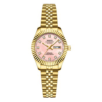 Nibosi Millbury Day-Date Gold Pink