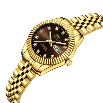 Nibosi Millbury Day-Date Gold Brown