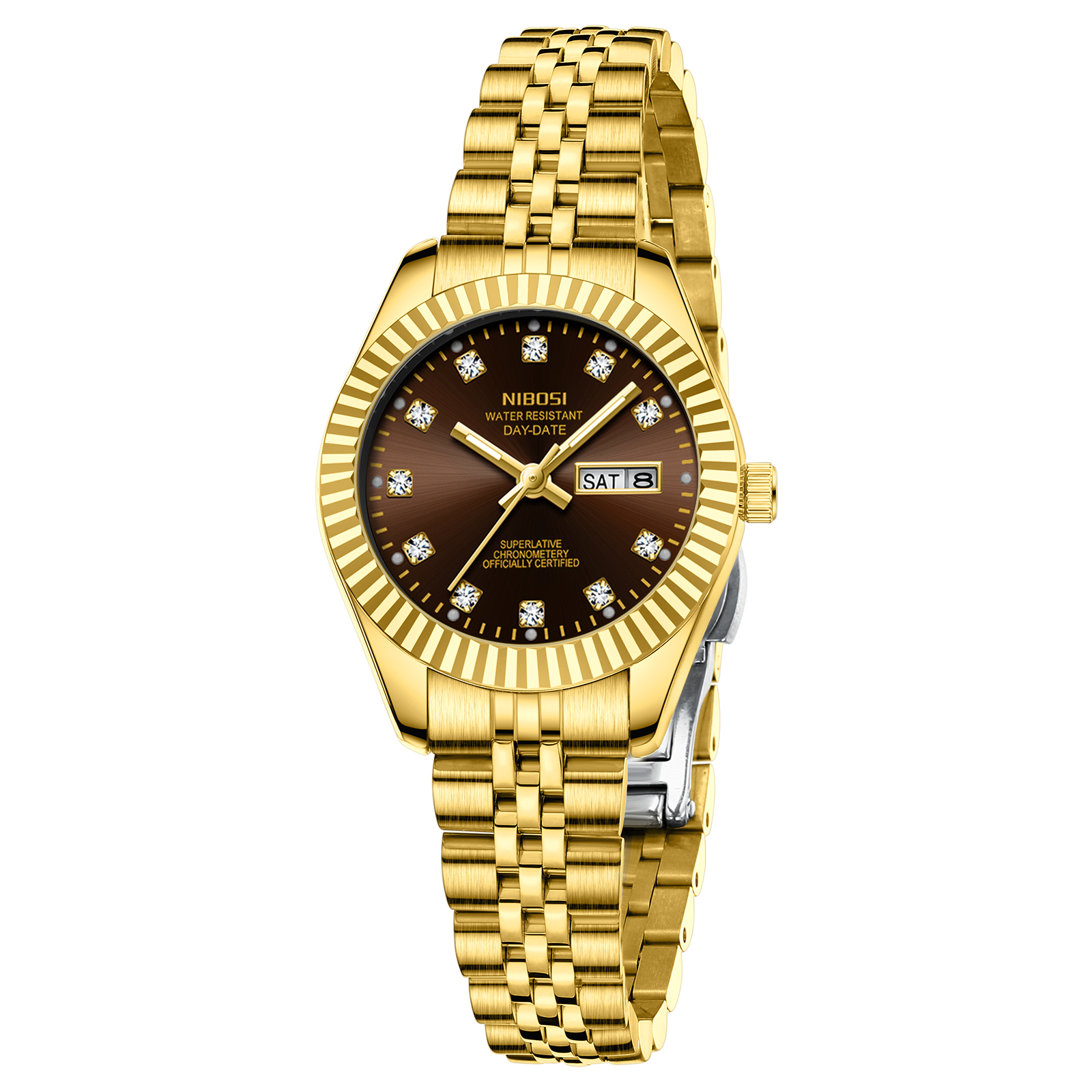 Nibosi Millbury Day-Date Gold Brown - 3