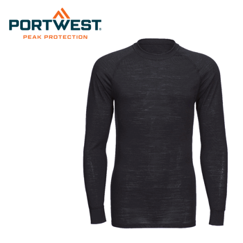 Underställströja Portwest Merino Ull Svart