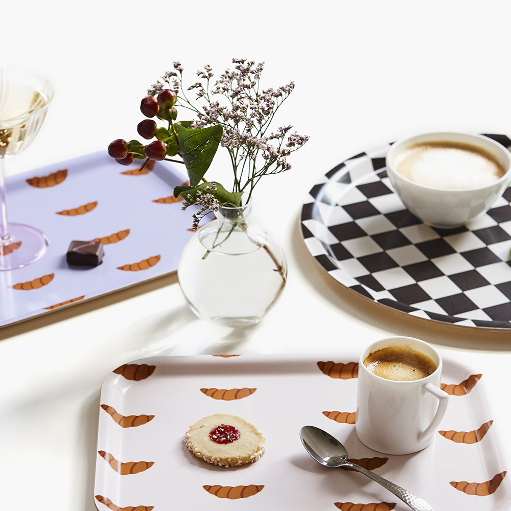 CROISSANT Peach Serving Tray - 27x20 cm - 3