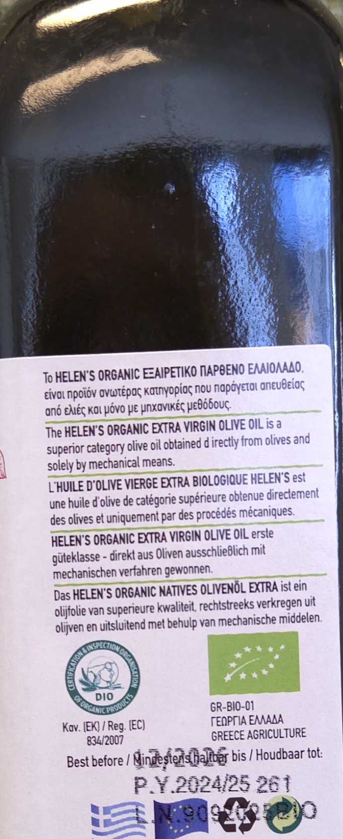 olivolja extra jungfru EKOLOGISK, Helena GR estate från Kalamata 750ml - 2