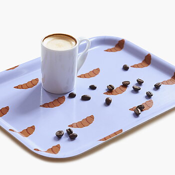 CROISSANT Lilac Serving Tray - 27x20 cm 