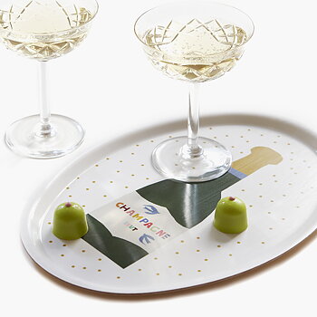 CHAMPAGNE  Oval Serving Tray - 31x22cm 