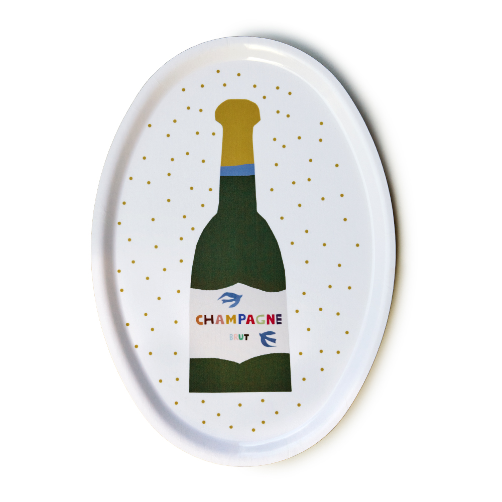 CHAMPAGNE  Oval Serving Tray - 31x22cm 