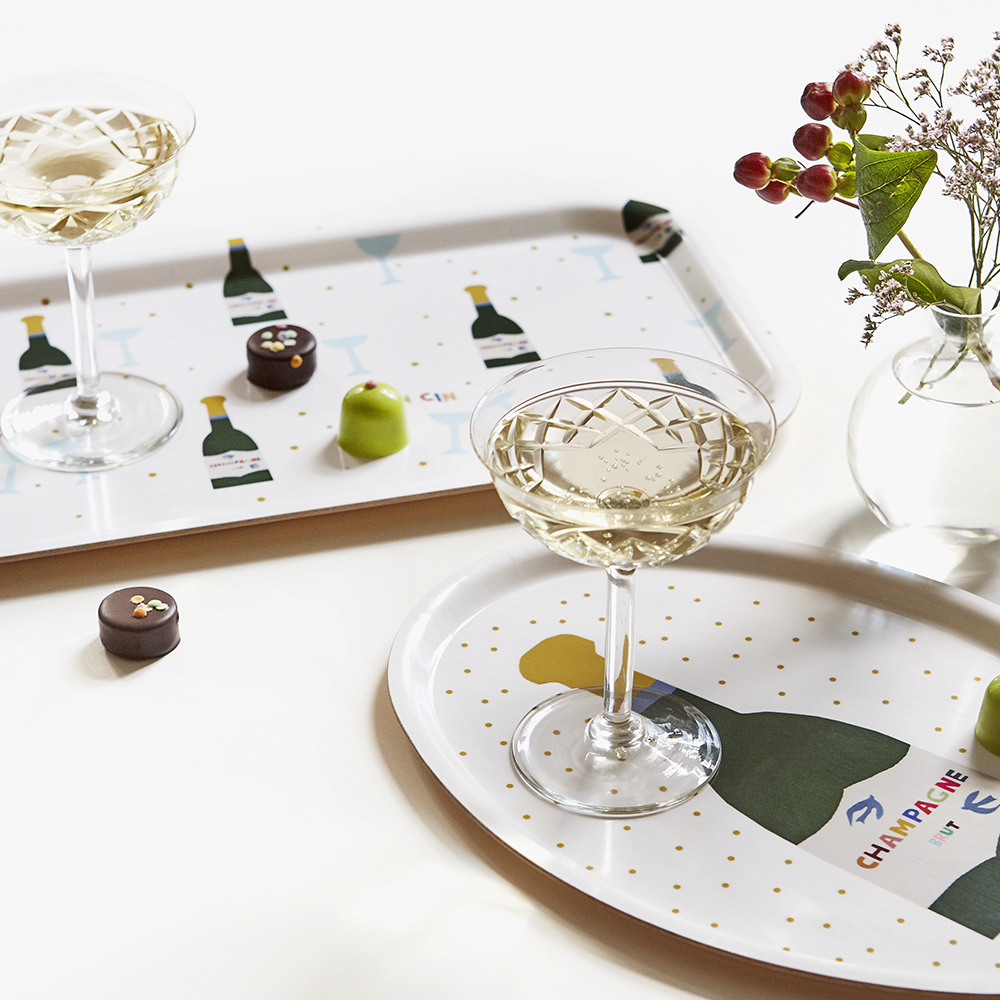 CHAMPAGNE  Oval Serving Tray - 31x22cm  - 3
