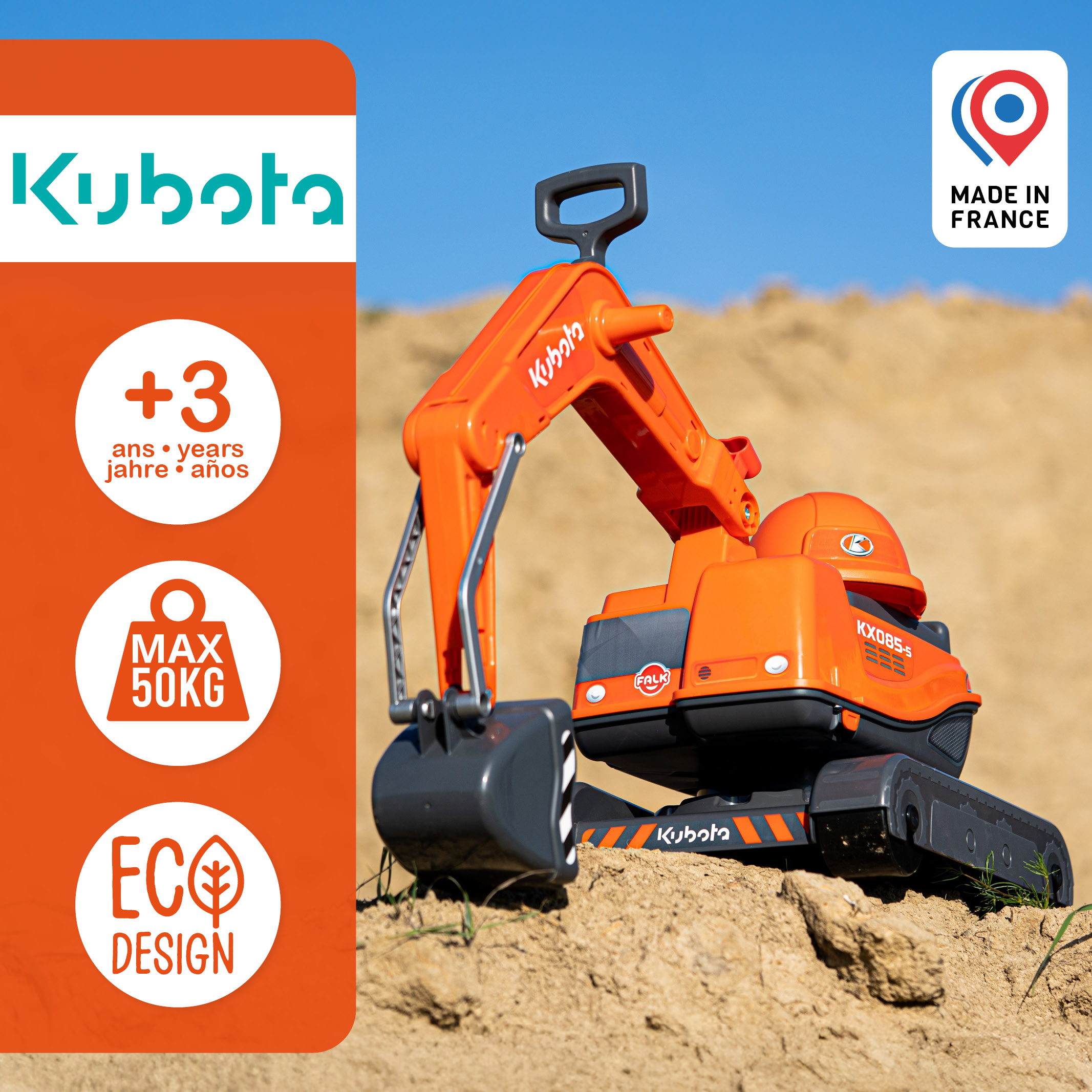 FALK Grävmaskin Kubota inkl hjälm 3-7 år - 6