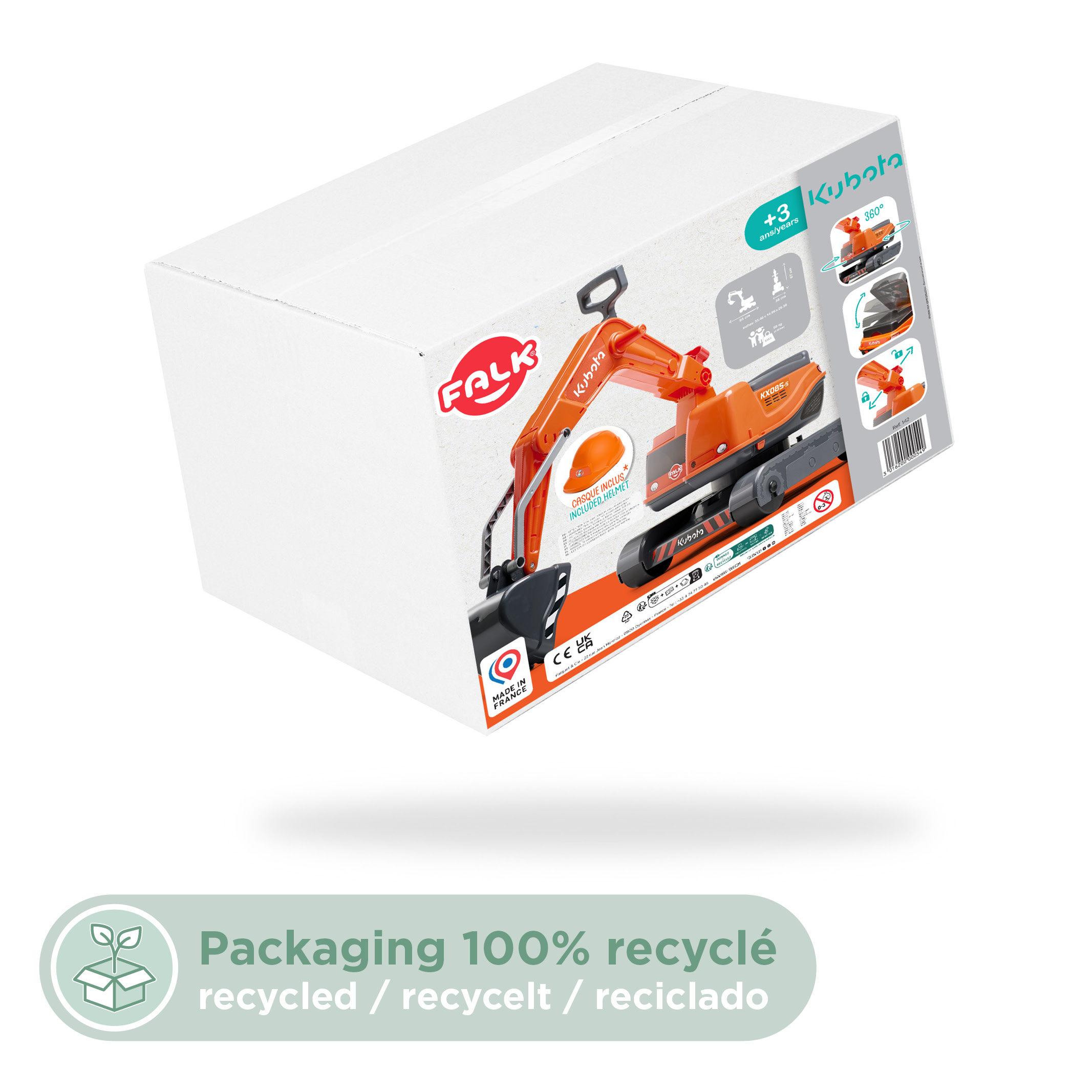 FALK Grävmaskin Kubota inkl hjälm 3-7 år - 8