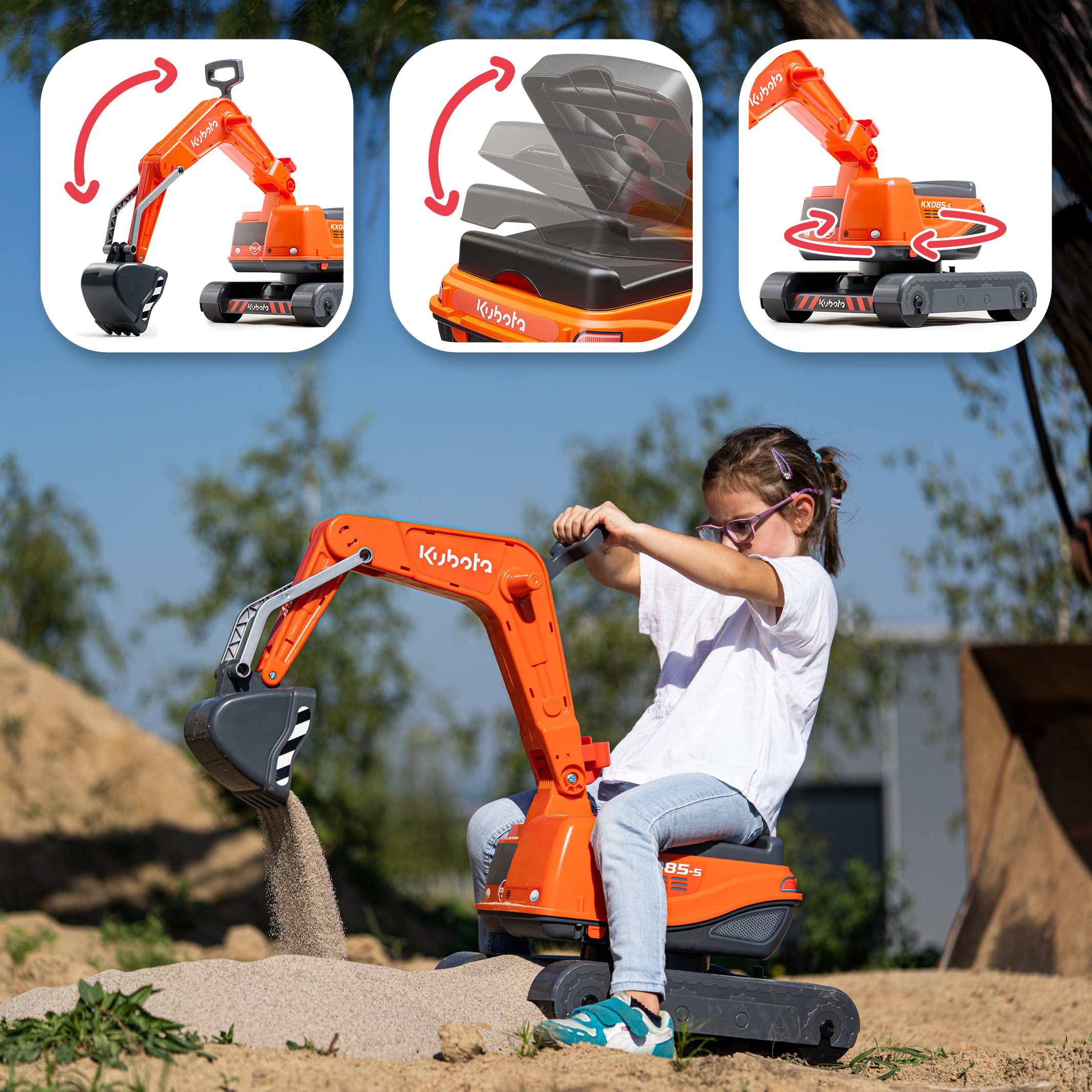 FALK Grävmaskin Kubota inkl hjälm 3-7 år - 4