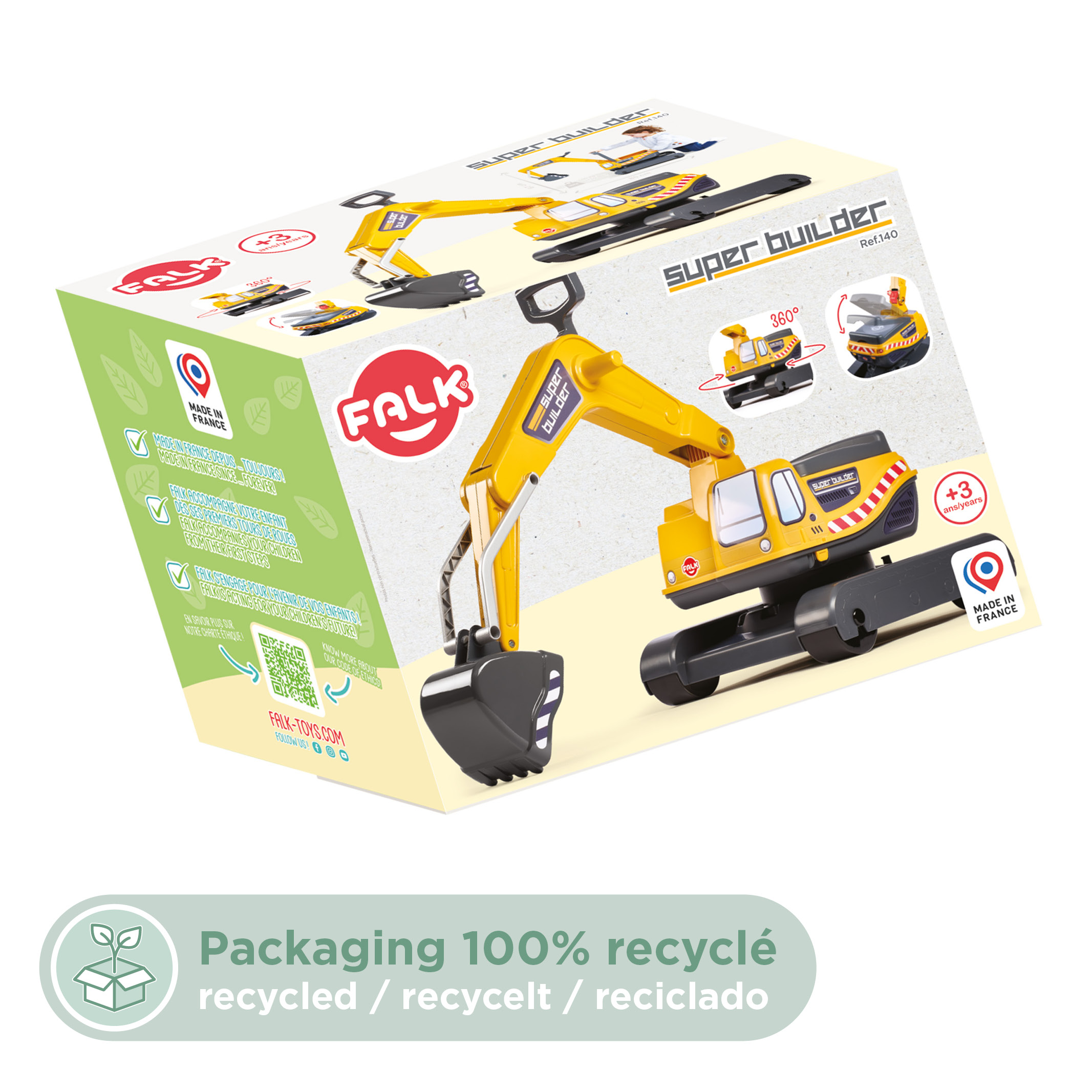 FALK Grävmaskin Super Builder 3-7 år - 15
