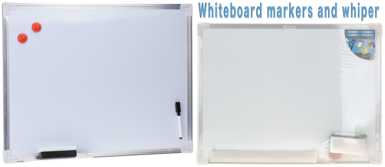 Whiteboard 46x61cm + tillbehör