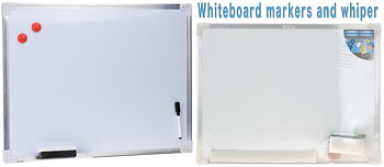 Whiteboard 46x61cm + tillbehör